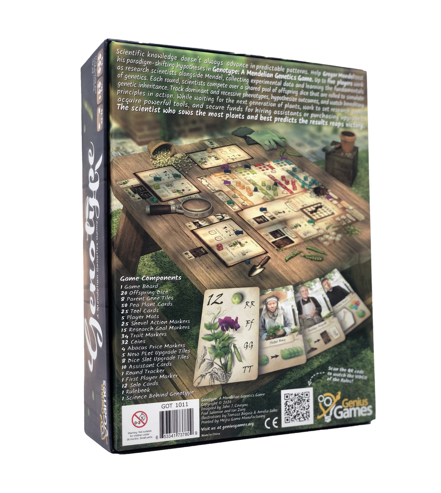 Genotype Mendelian Genetics Board Game – Science, Genealogy, MENSA Select Winner