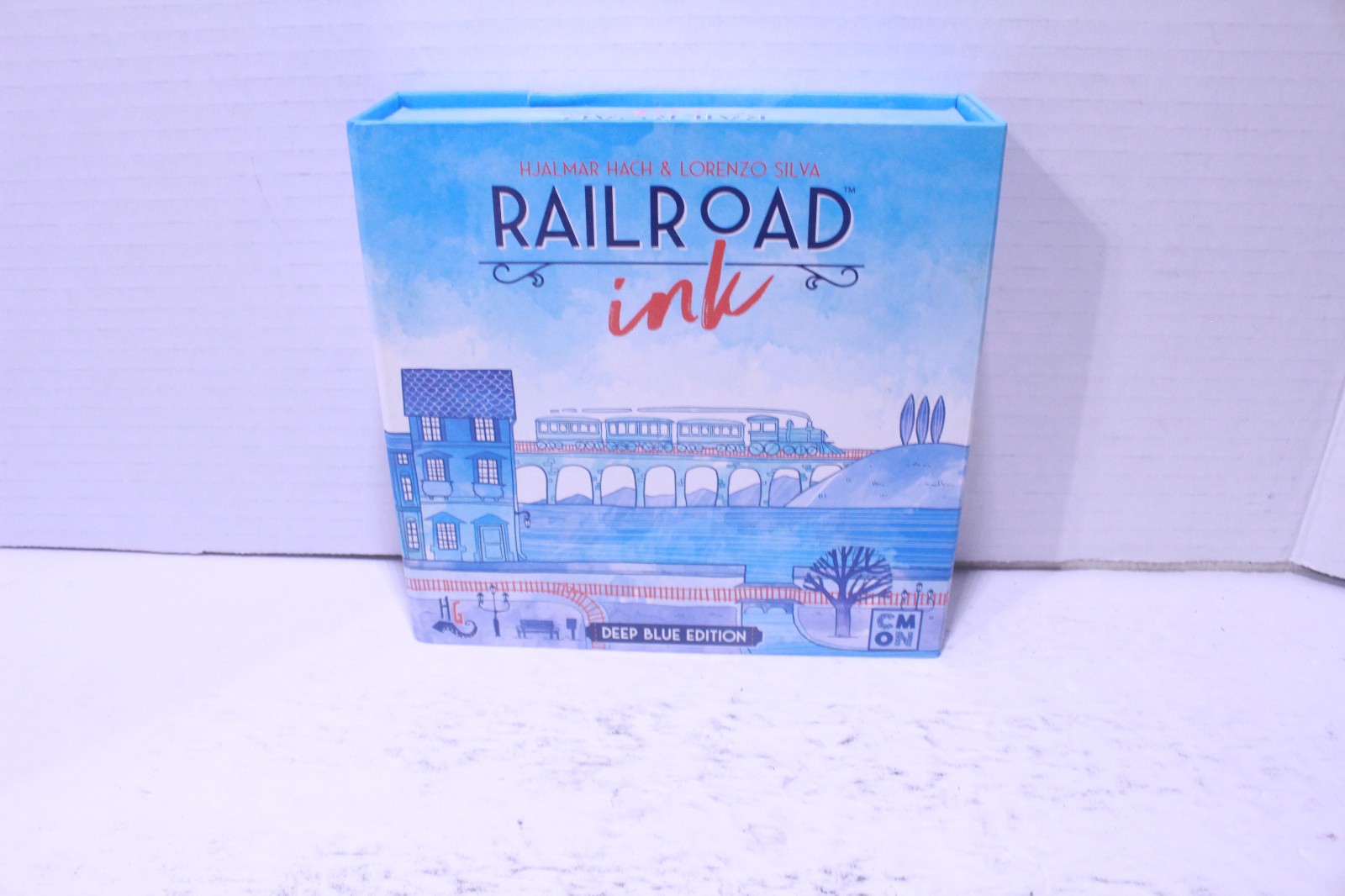 Railroad Ink: Deep Blue Edition Board Game by CMON – Family Strategy Fun