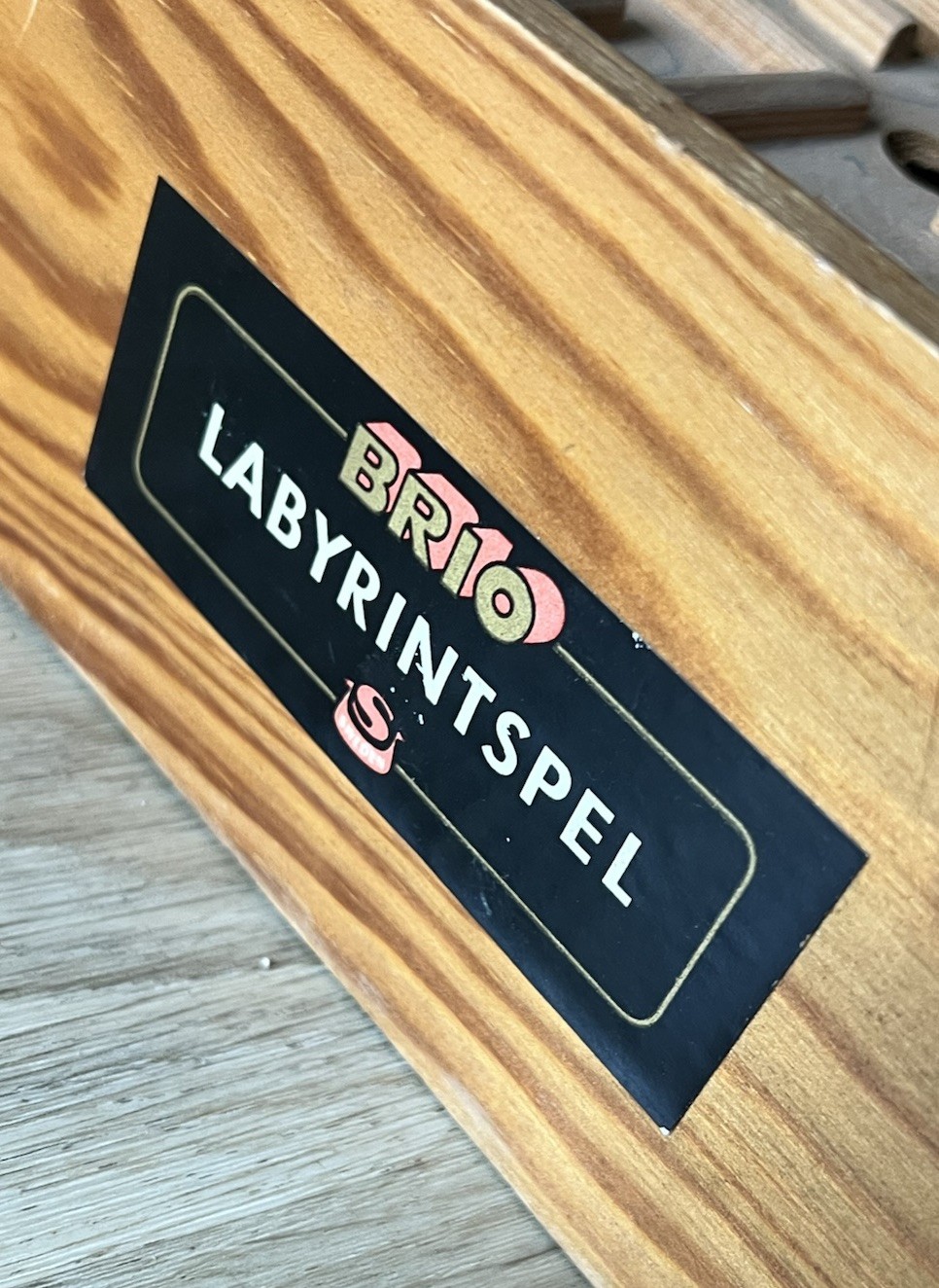 Vintage Brio of Sweden Labyrinth Game Wood Maze 70s Labyrinthspel Original