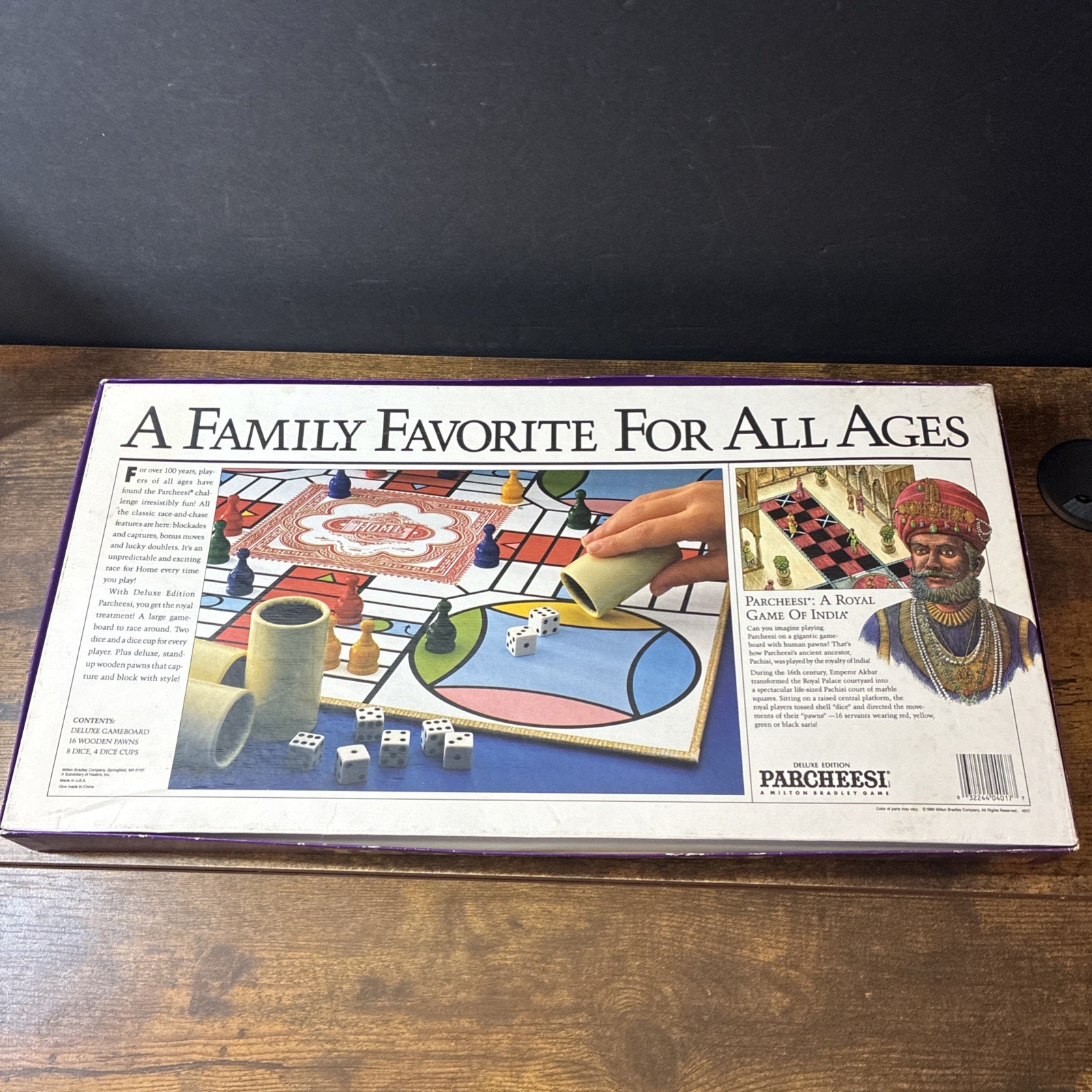 Parcheesi Deluxe Board Game 1989 VINTAGE Milton Bradley Classic COMPLETE Set