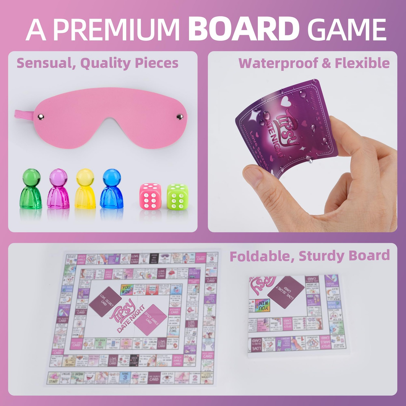 Tipsy Date Night Couples Drinking Game – A Flirty Adult Board Game for Couple…