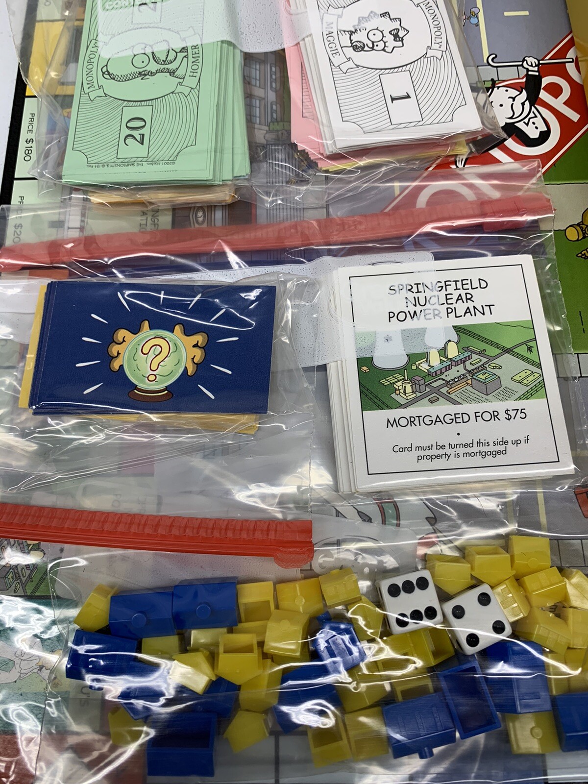 The Simpsons Monopoly Game 2001 Open Box Seems complete