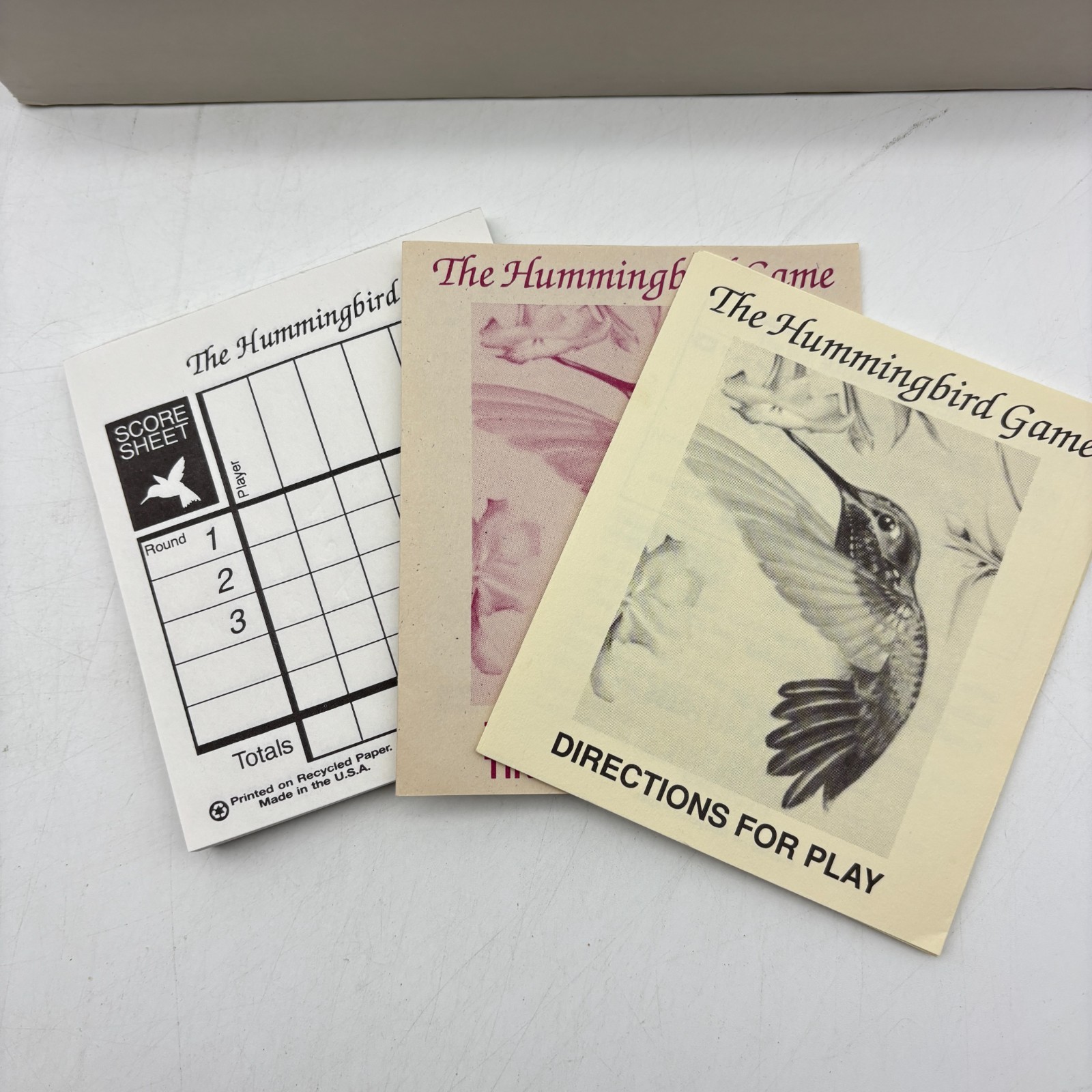 The Hummingbird Game COMPLETE Ampersand Press Science Animals Homeschool Birds