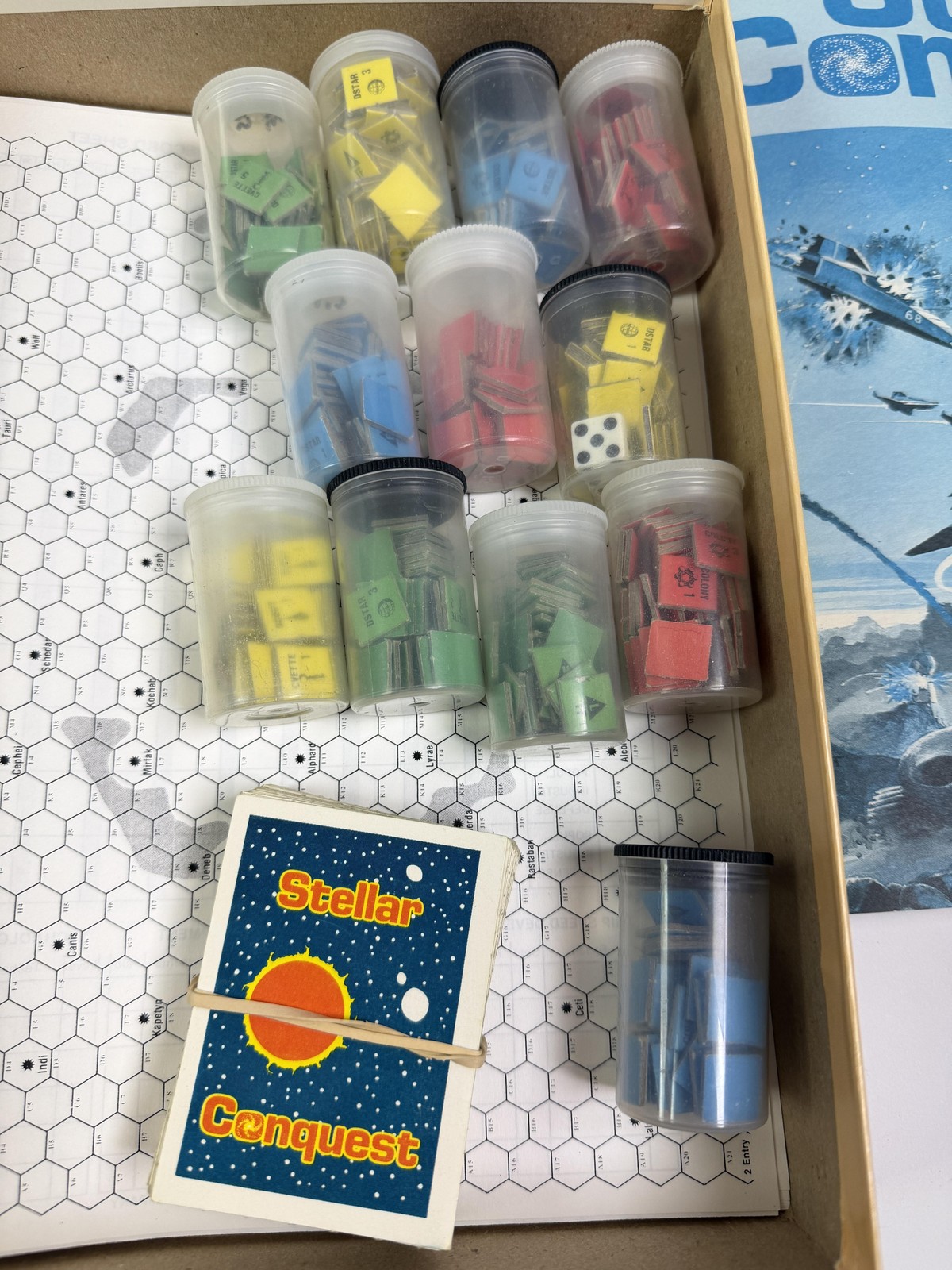 Vintage 1984 Avalon Hill Stellar Conquest Board Game Space Strategy USA Bookcase