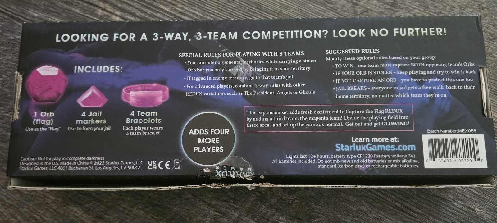 Starlux Games Capture the Flag REDUX Magenta Expansion Pack Indoor/Outdoor 8+ 4+