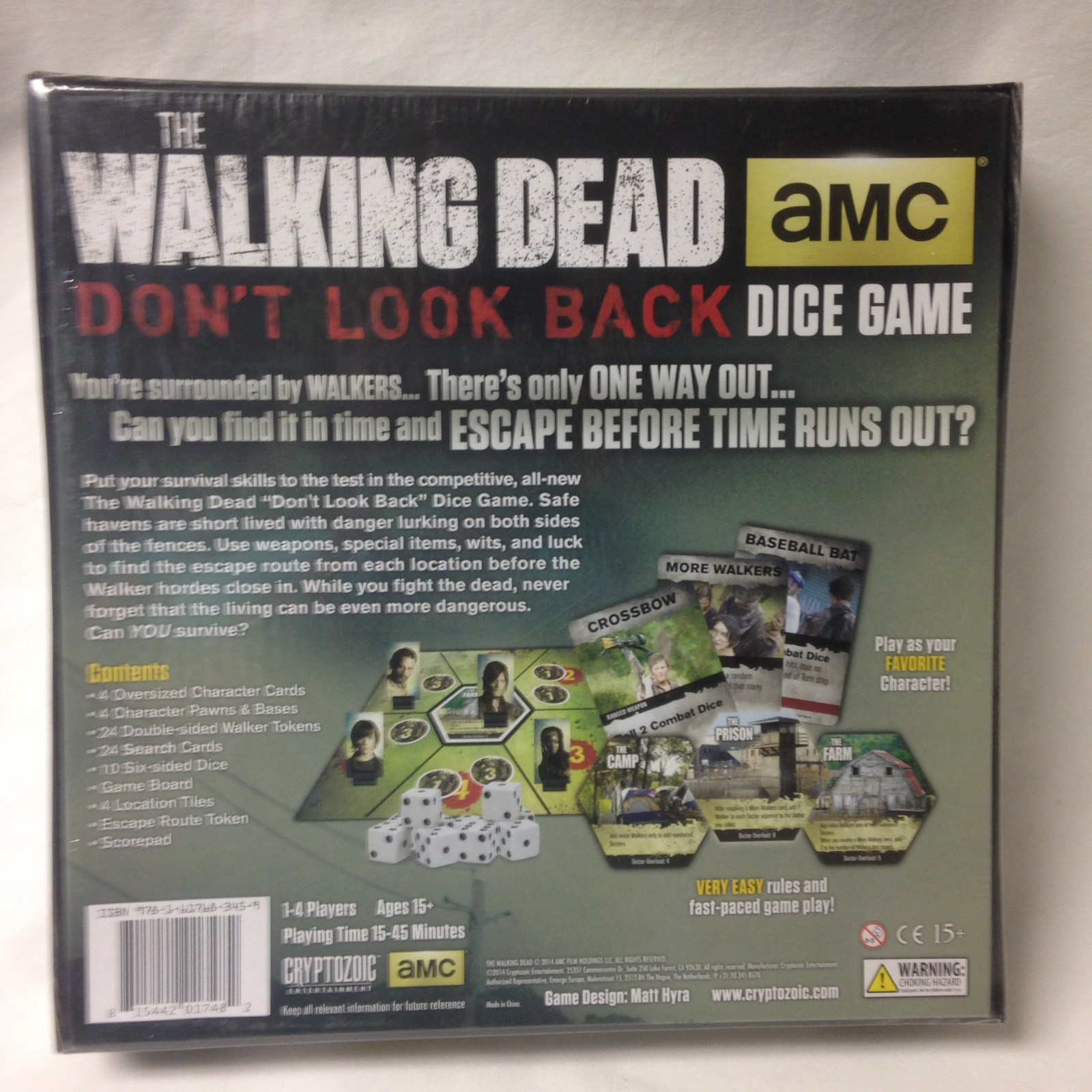 The Walking Dead AMC Don’t Look Back Dice Game New Sealed CRYPTOZOIC