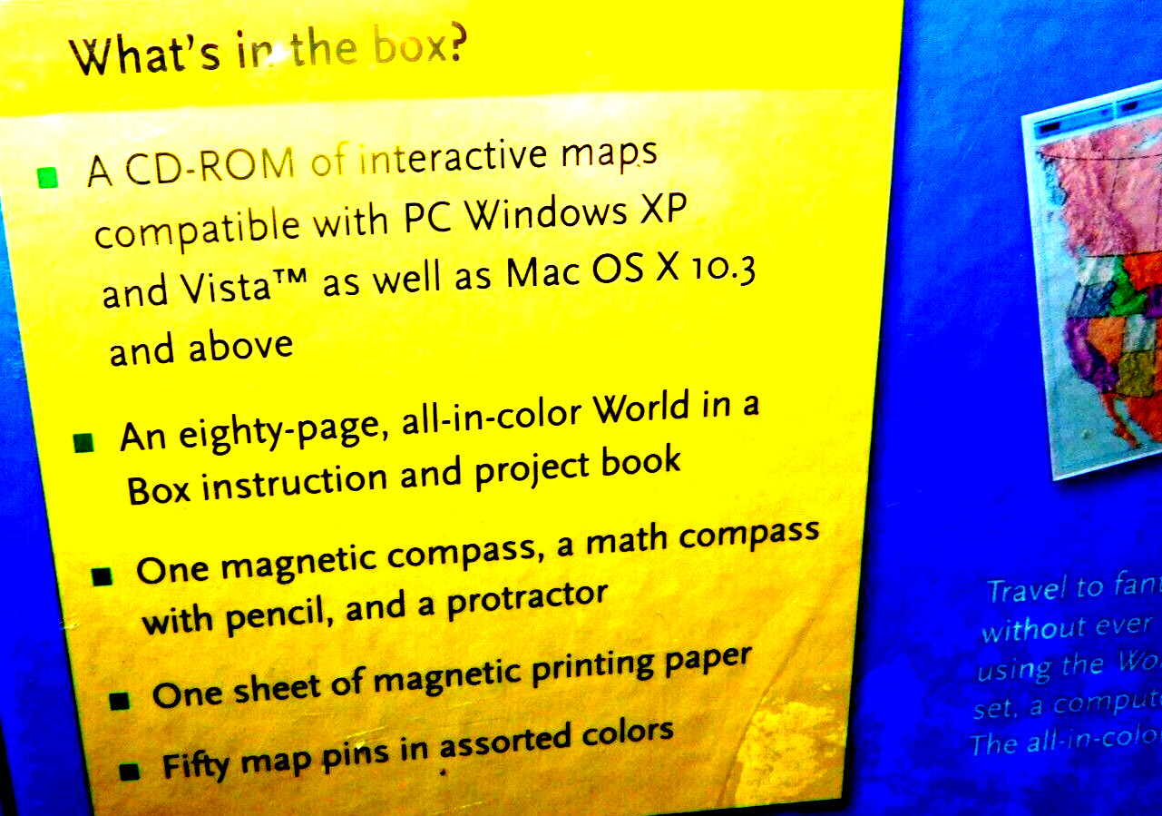 Sterling~World In A Box Create Your Own Personalized Maps N.America Edition NEW!