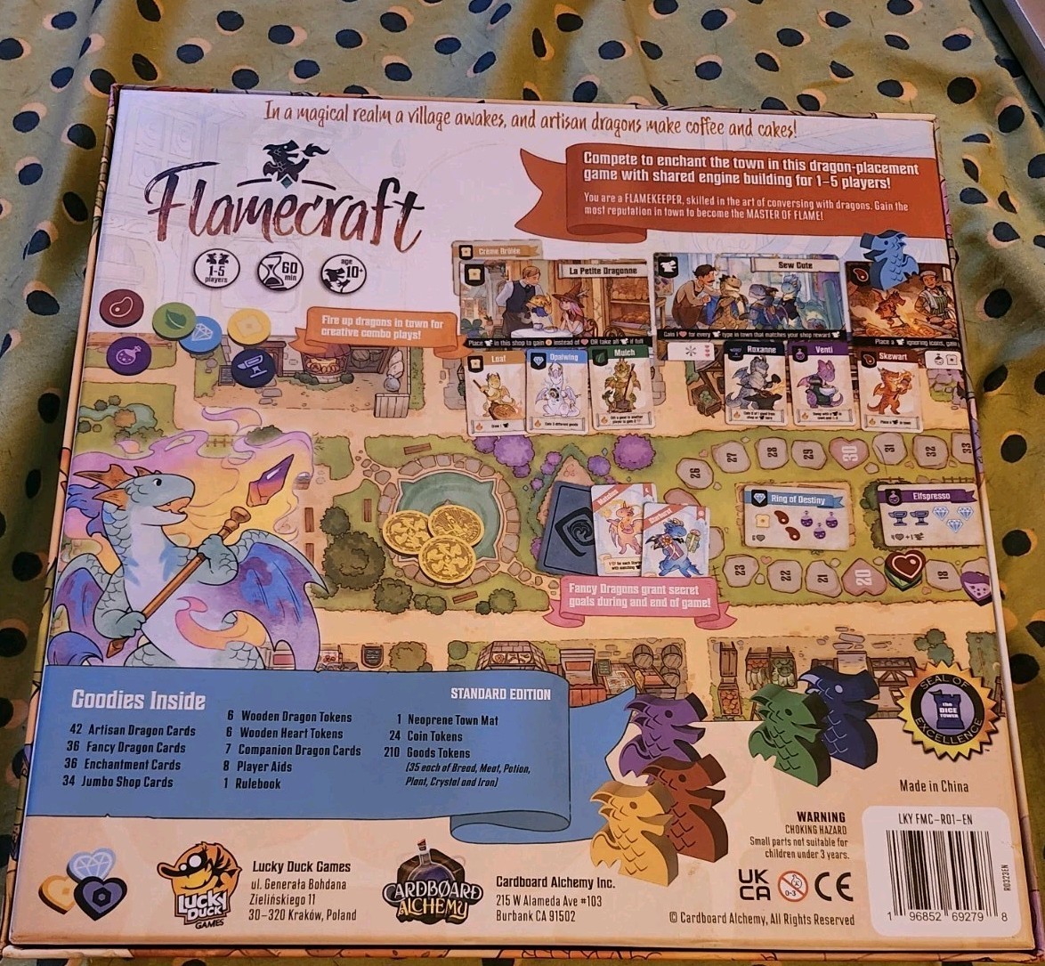 Flamecraft Standard Edition Board Game Cardboard Alchemy Strategy New Open Box
