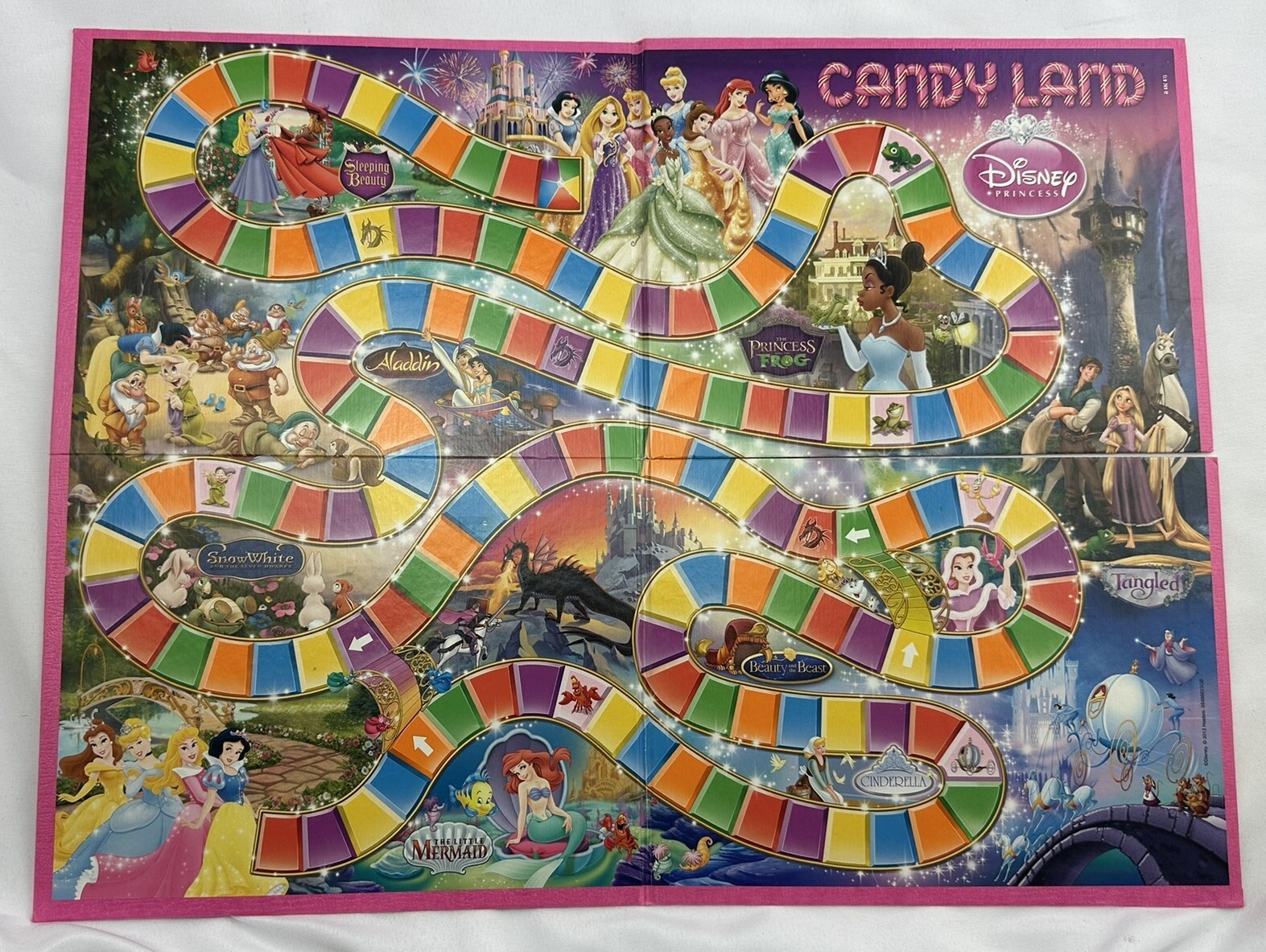 2014 Disney Princess Candy Land Game by Hasbro Complete in Very Good Condition