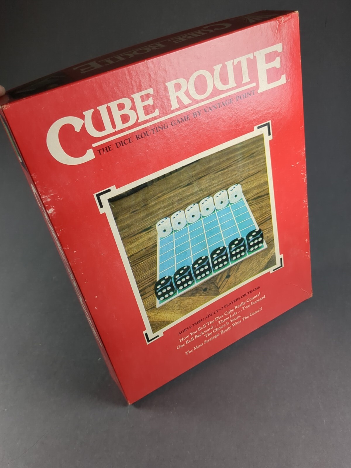 Cube Route Dice Game Vantage Point 1975 Felt Board Jumbo Dice Vintage