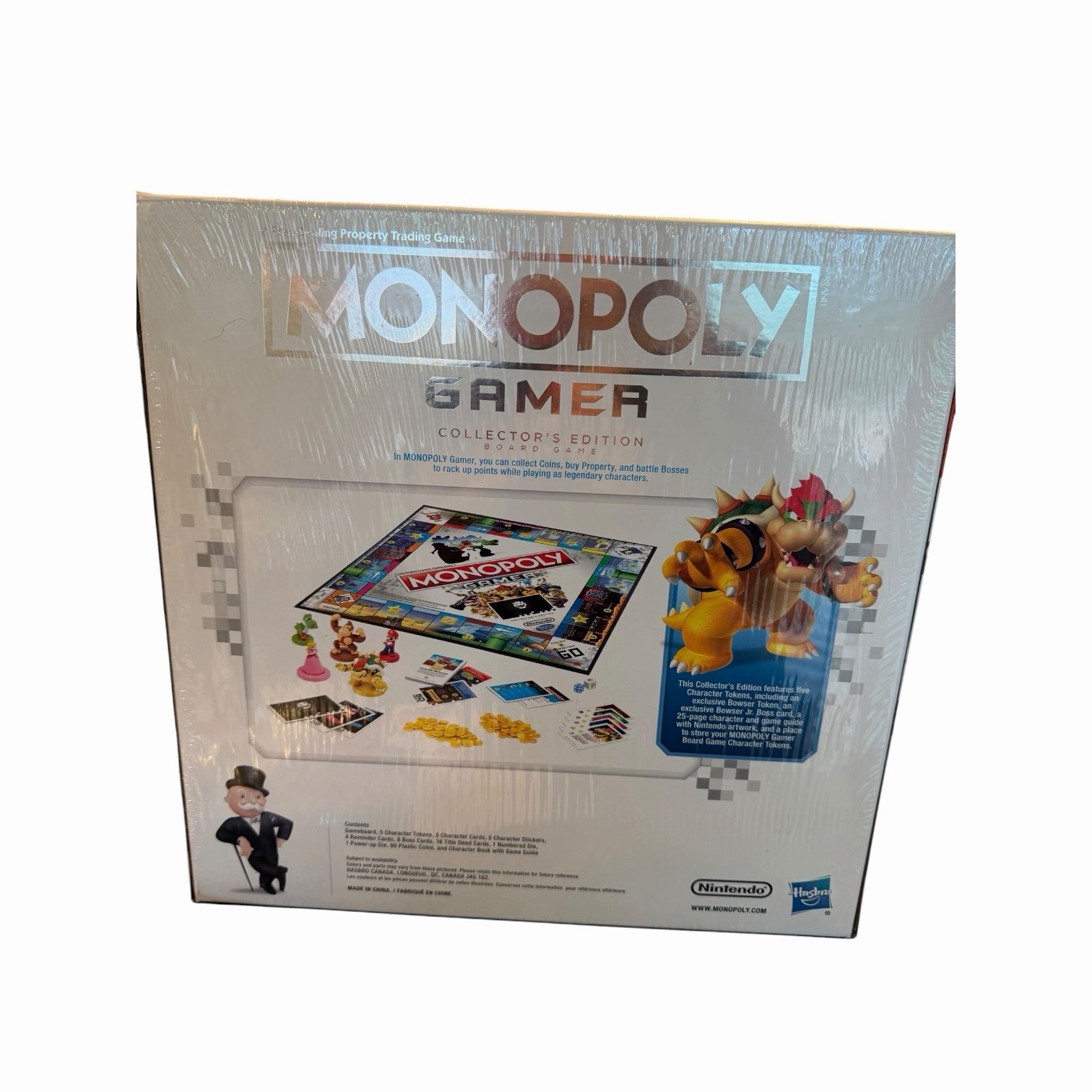 Monopoly Gamer Mario Bros Nintendo Collector’s Ed + 2 Power Pack Characters New