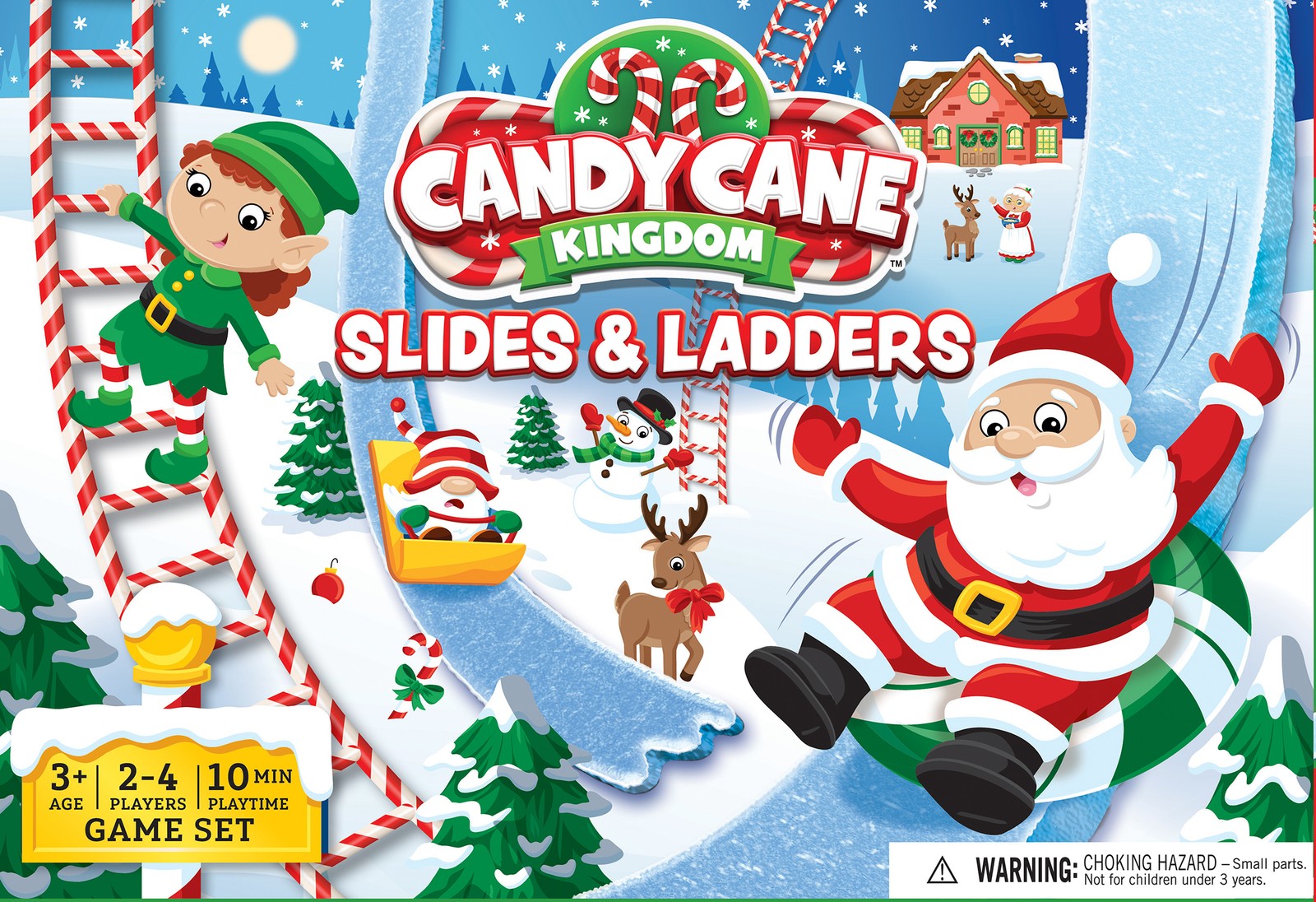 MasterPieces – Candy Cane Kingdom – Christmas Slides & Ladders Board Game