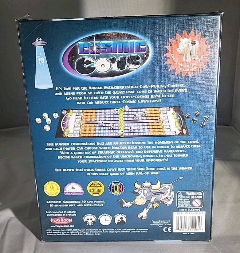 Brand New! Cosmic Cows Board Game Complete -2005 Playroom Entertainment – Sealed