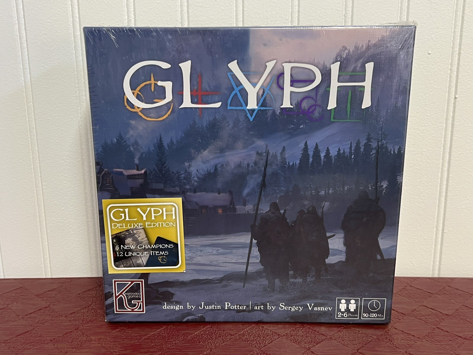 NEW Kazoodoo Games GLYPH DELUXE EDITION Board Game Justin Potter 2-6 Players NIP
