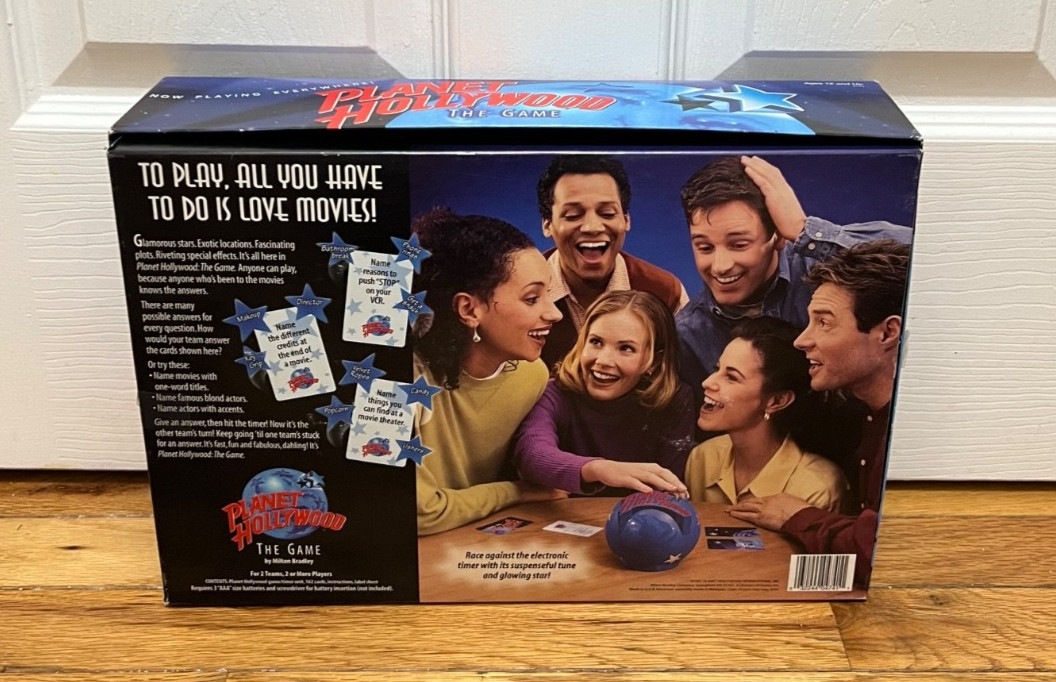 Vintage Complete Rare All Fun Family Board Game Planet Hollywood Milton Bradley