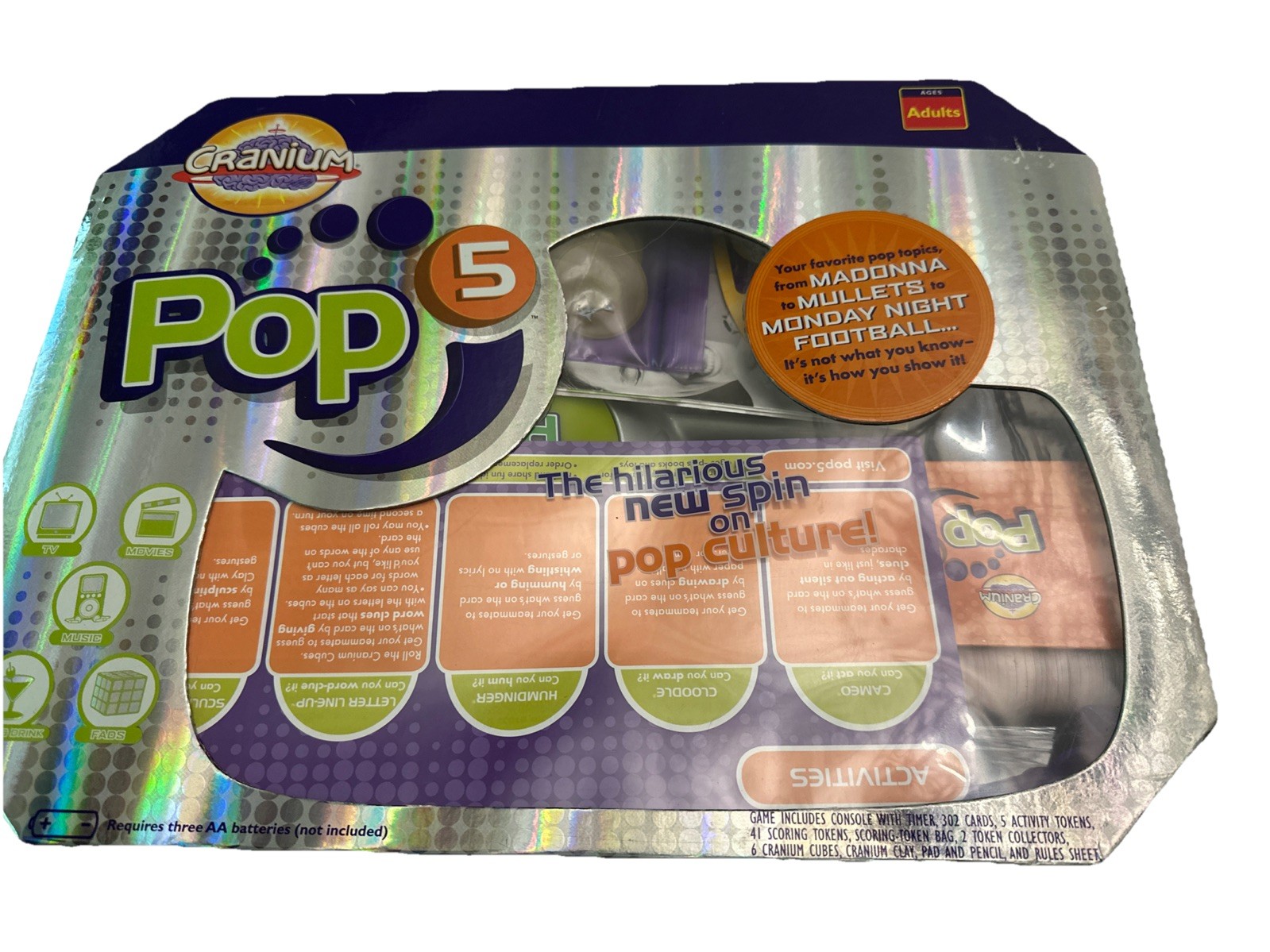 Cranium Pop 5 Adult Pop Culture Trivia Console Board Game ~ Updated Fav Game!