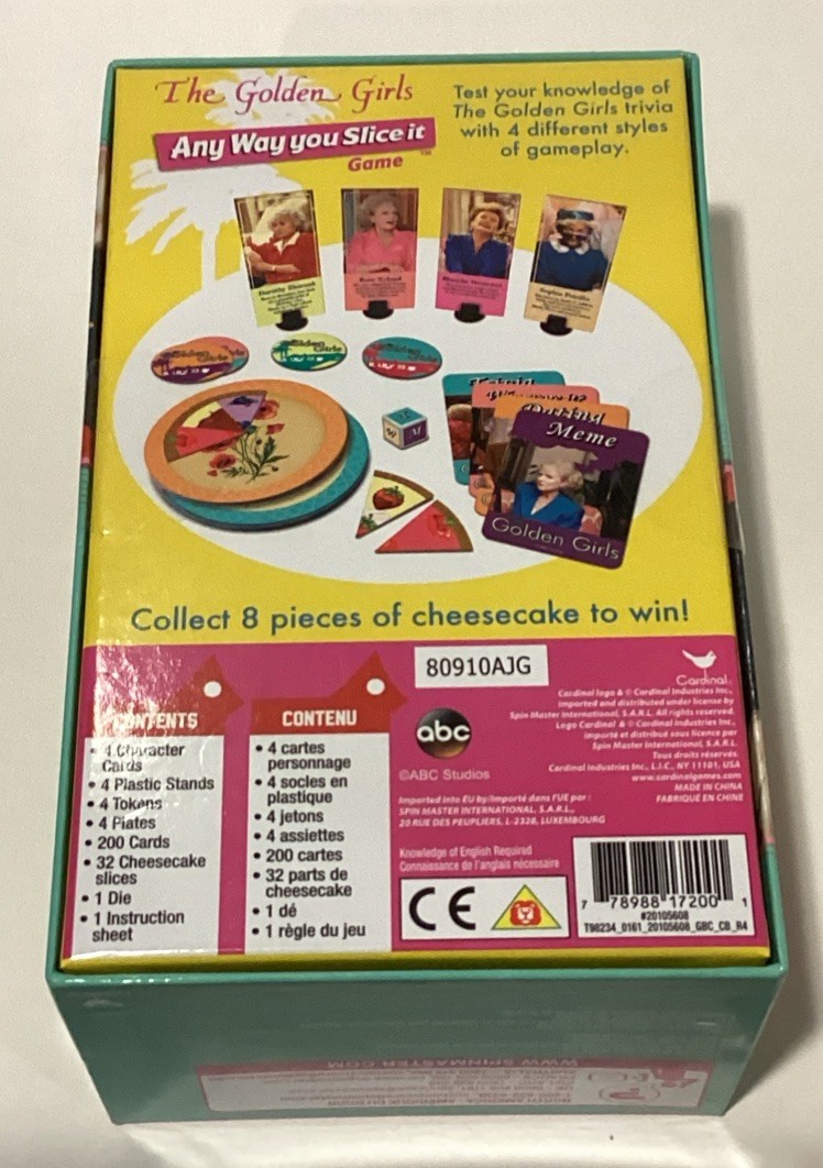 The Golden Girls Any Way You Slice It Game New Factory Sealed Box