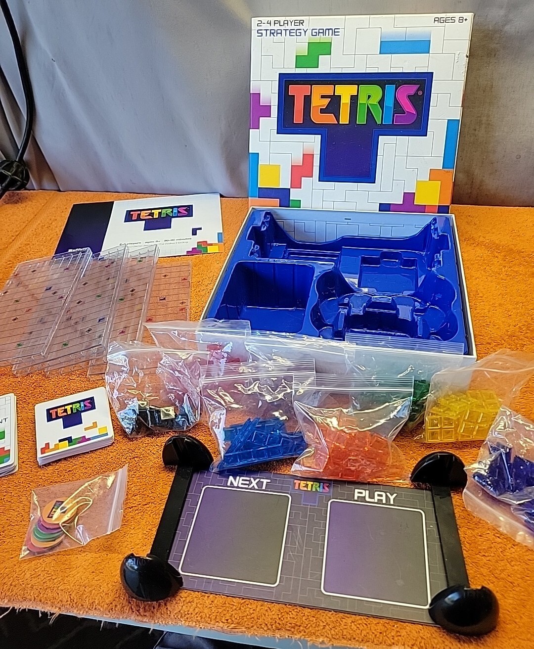 L•Vintage TETRIS Board Game Head-To-Head Multiplayer Strategy Game COMPLETE