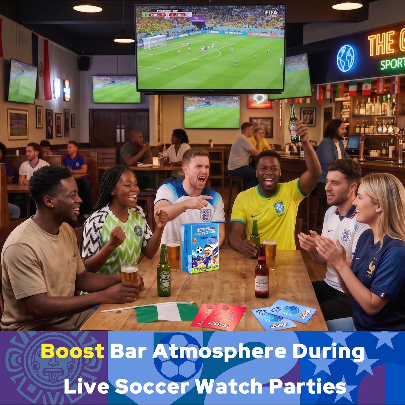 2026 World Soccer Live Watch Party Game – 120 Challenges & Questions Interact…