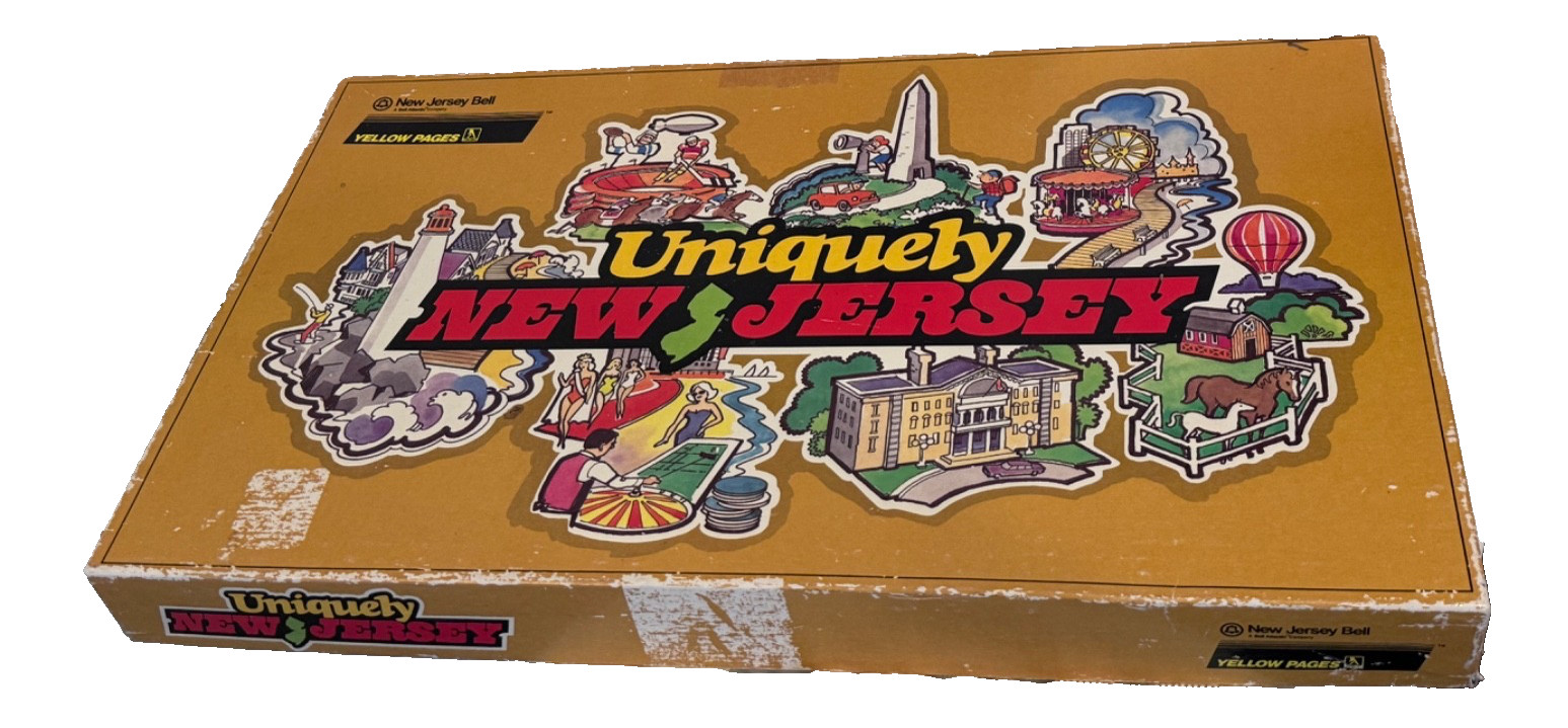 Vntage Uniquely New Jersey Board Game NJ Bell Yellow Pages