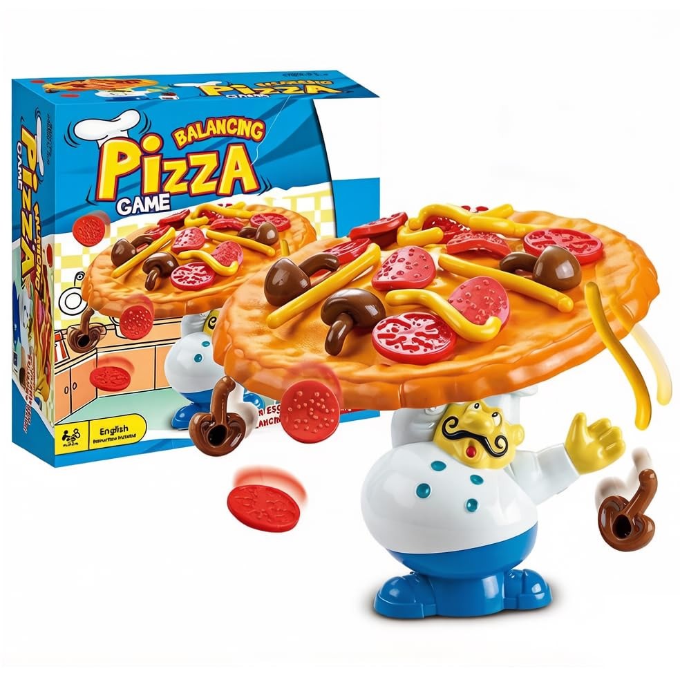 Trisquirrel Pizza Stack Game, 2-4 Player Family Party Toy, Adults 5+