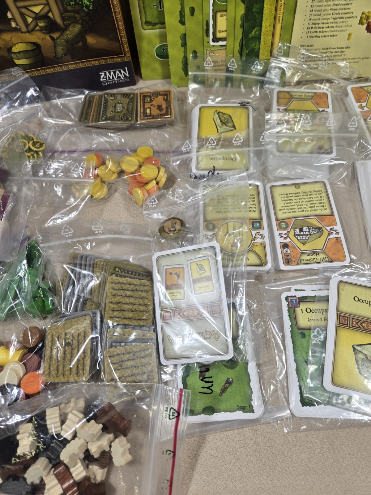 Lookout Games Z Man Board Game Agricola 207/2008 Complete.