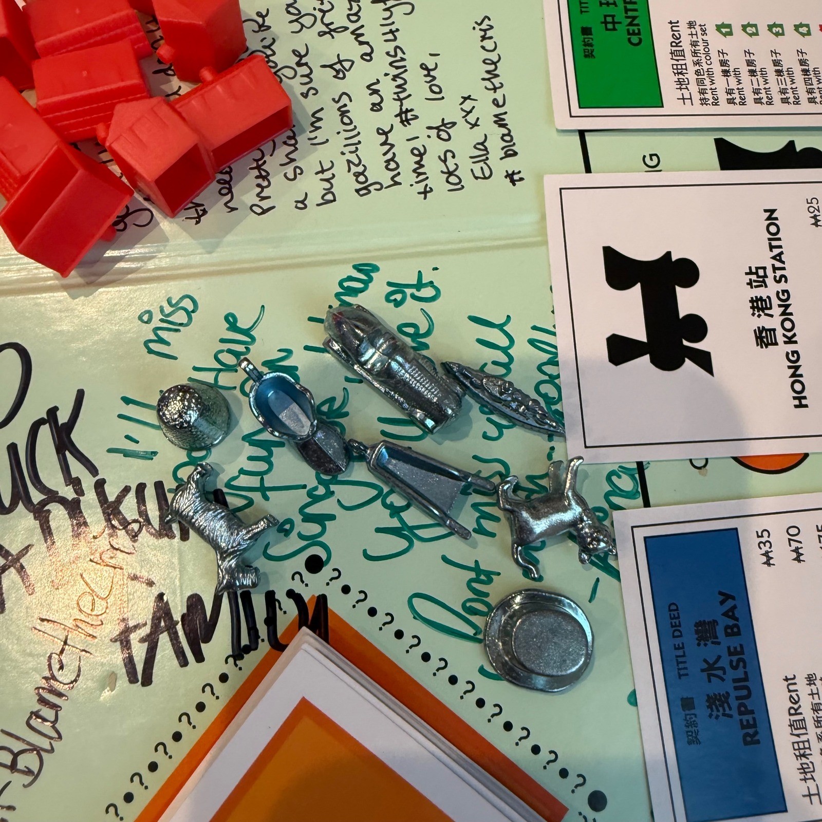 Hasbro Monopoly Board Game Hong Kong Edition Bilingual Flawed Read Description