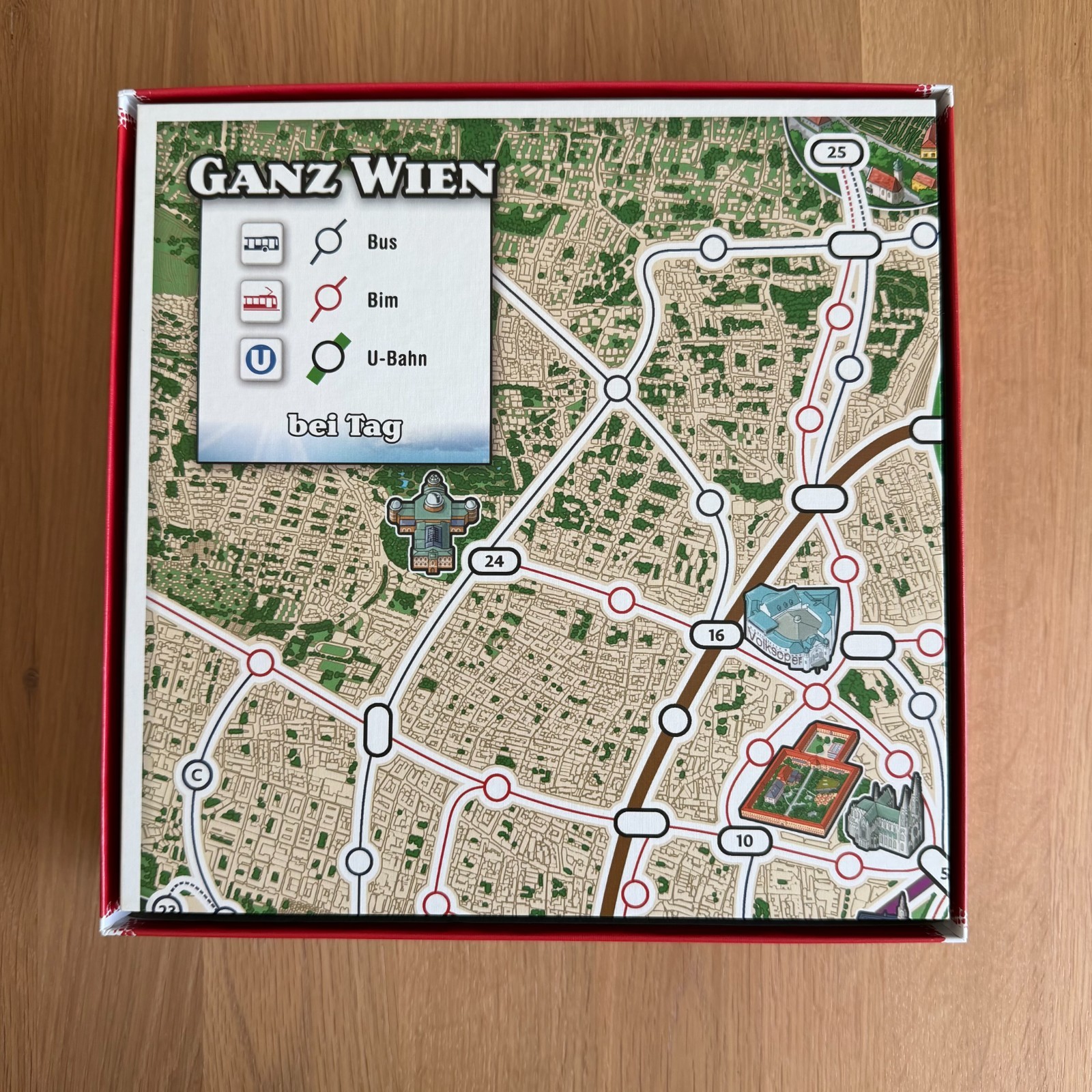 Ganz Wien in U-bahn, Bus, and Bim board game 2015 Wiener Linien
