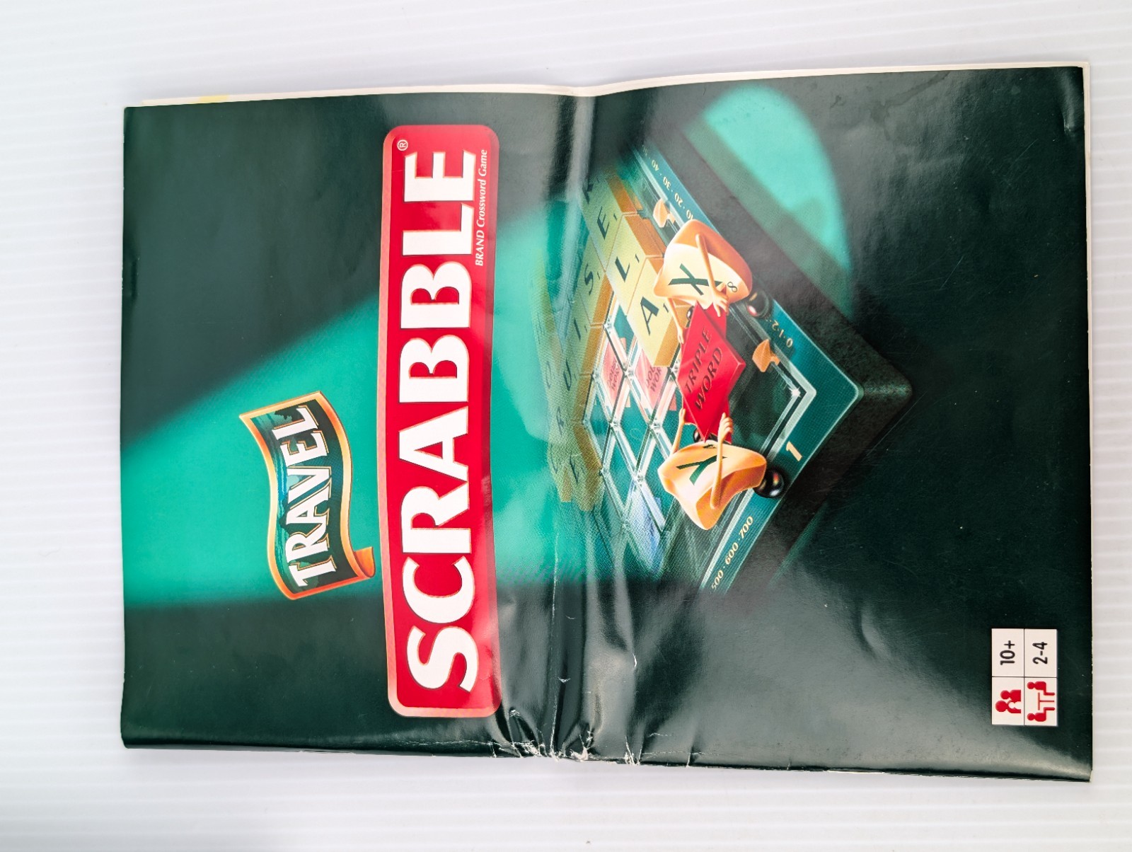 Vintage Scrabble Board Game Travel Hard Case Green 100% COMPLETE