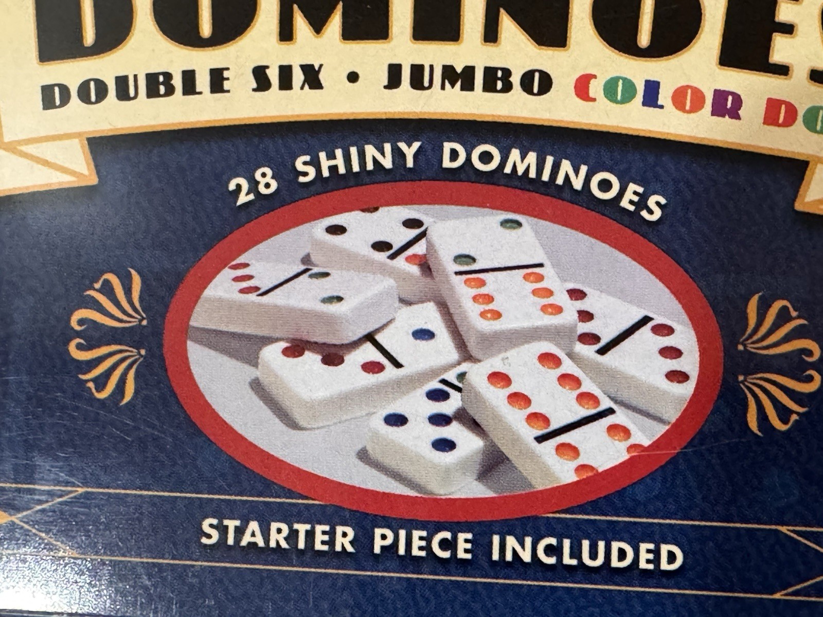 Collectors Dominoes, Double Six, Jumbo Color Dot, Age 4+, 16 Games-Starter Piece