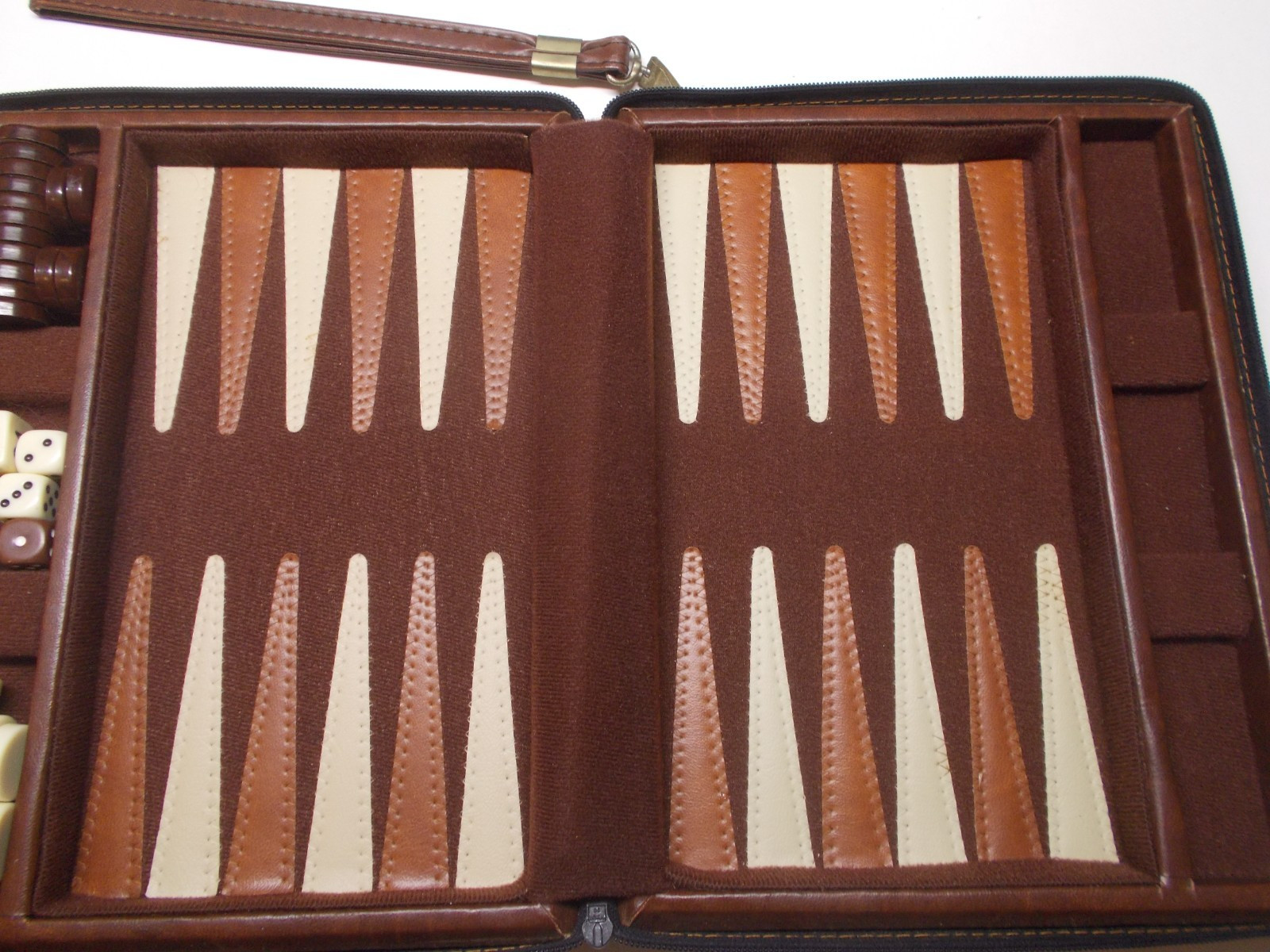 Magnetic Travel Backgammon Carry Zipper Case