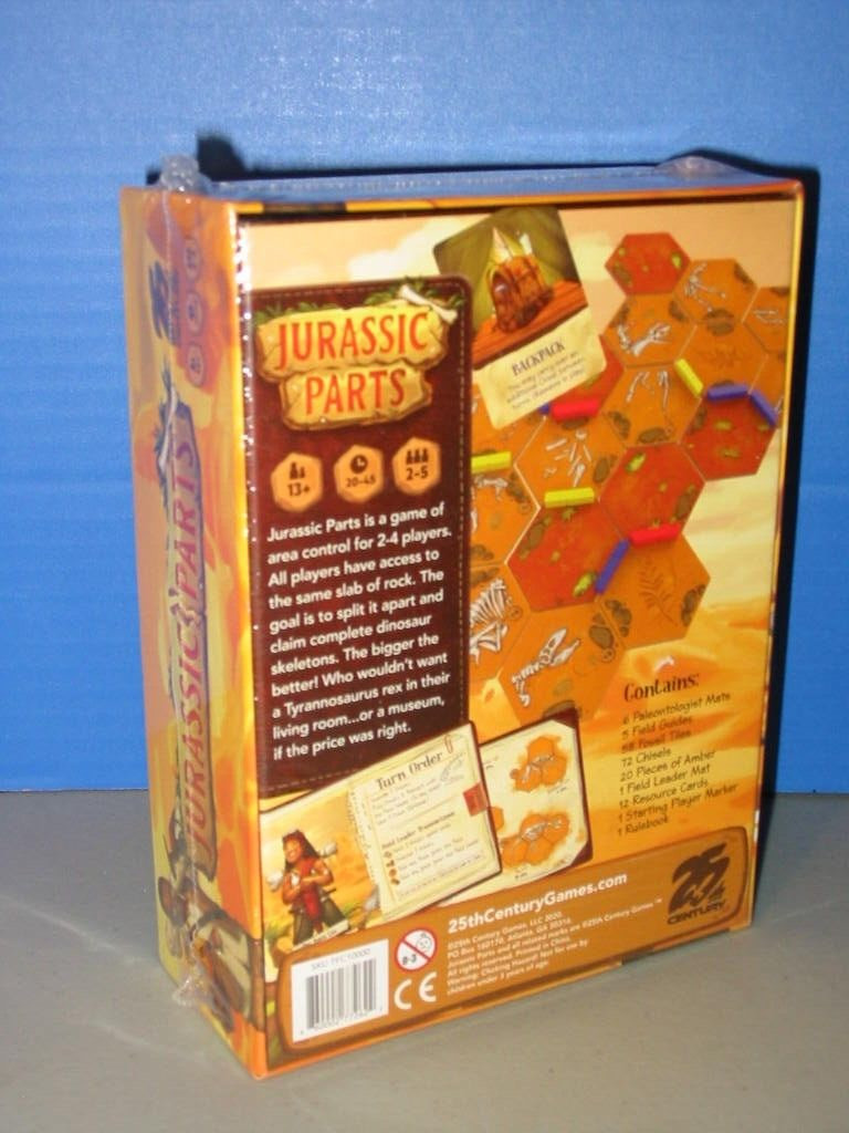 Jurassic Parts Board Game 25th Century Games 2-5 Players New Factory Sealed See