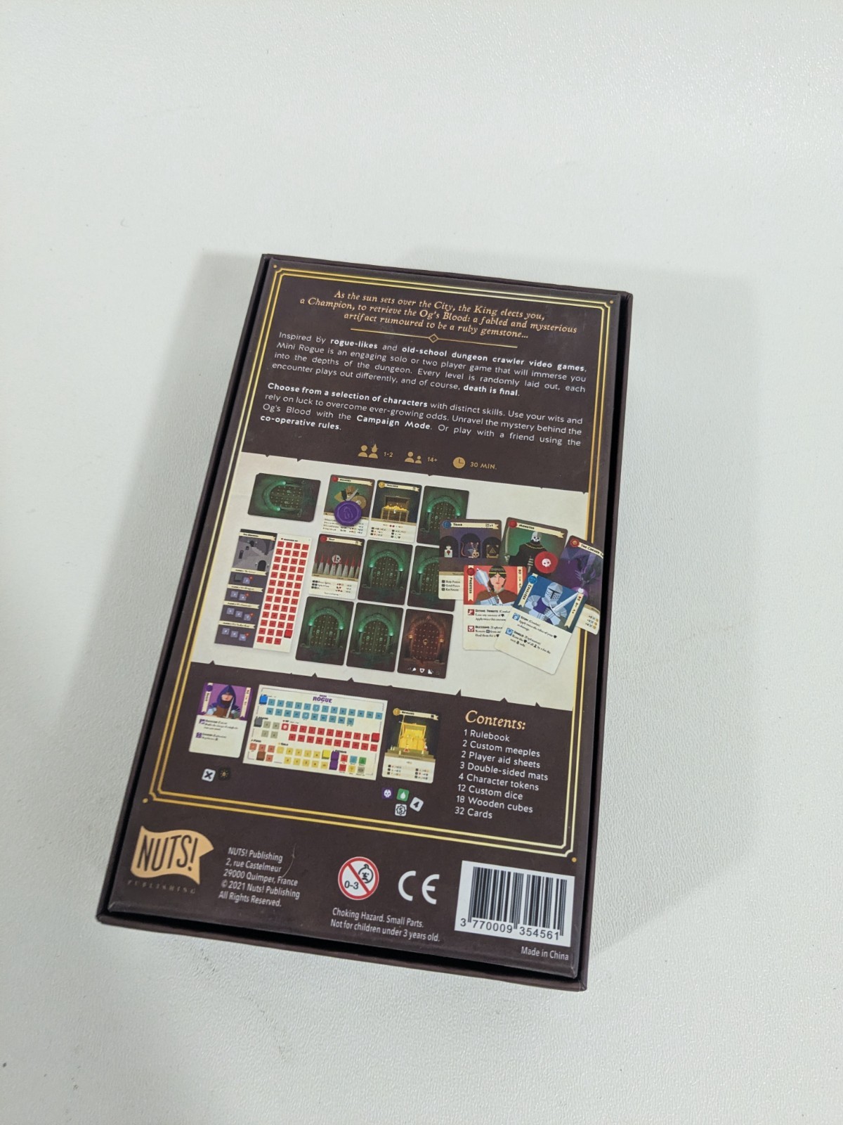 Mini Rogue Adventure Game Nuts Publishing Open Solo Solitaire Rogue-Like Game