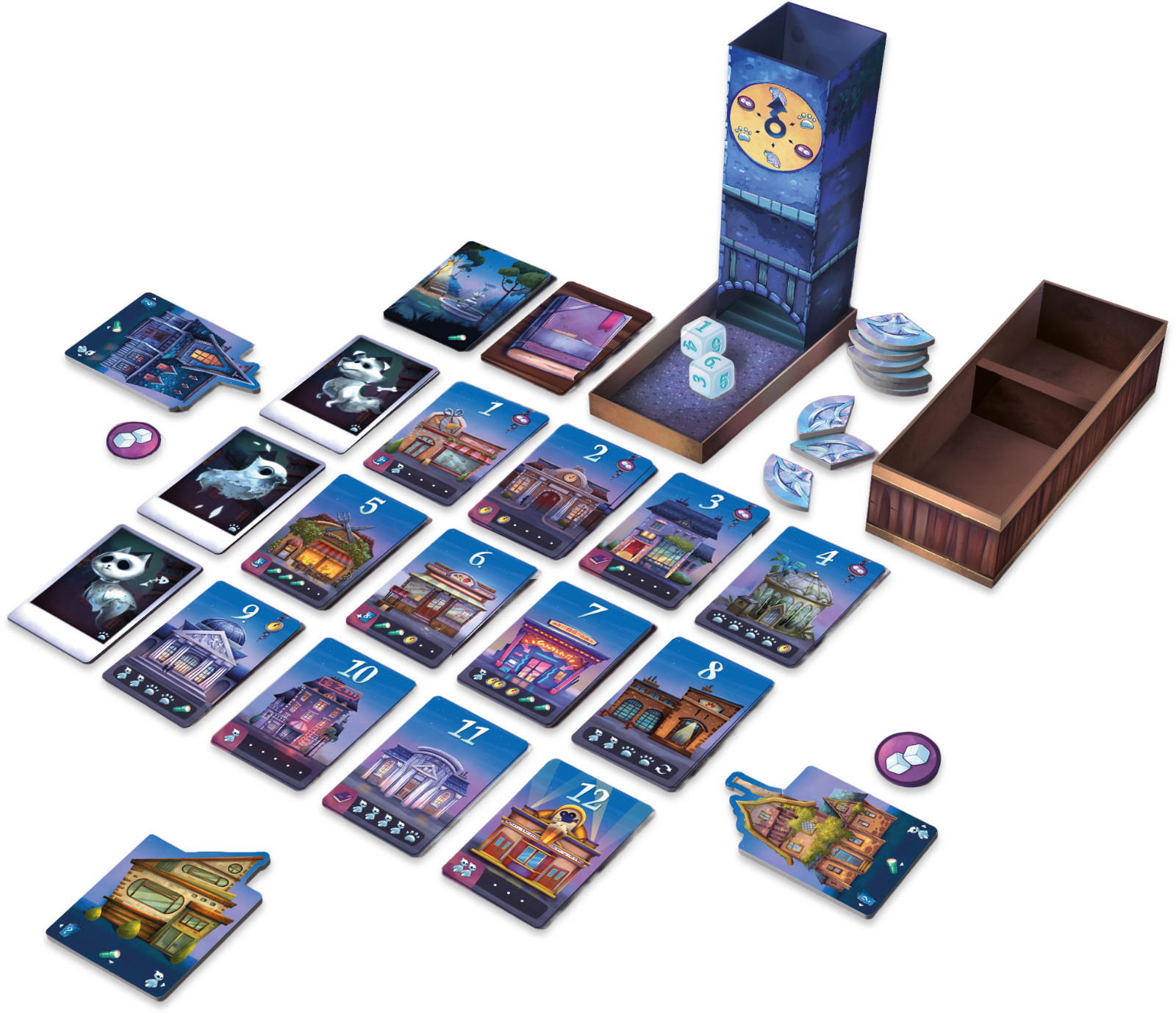 Spooky Tower Board Game Repos RPSTO0101EN Card Quick Play Fast Ghosts Halloween