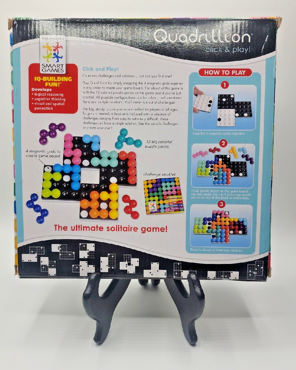 Smart Games Quadrillion Multi-Level Logic Puzzle Board 1 Player IQ Challenge