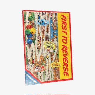 Ravensburger First To Reverse Board Game Vintage Racing Car Dice Game 81 260 8