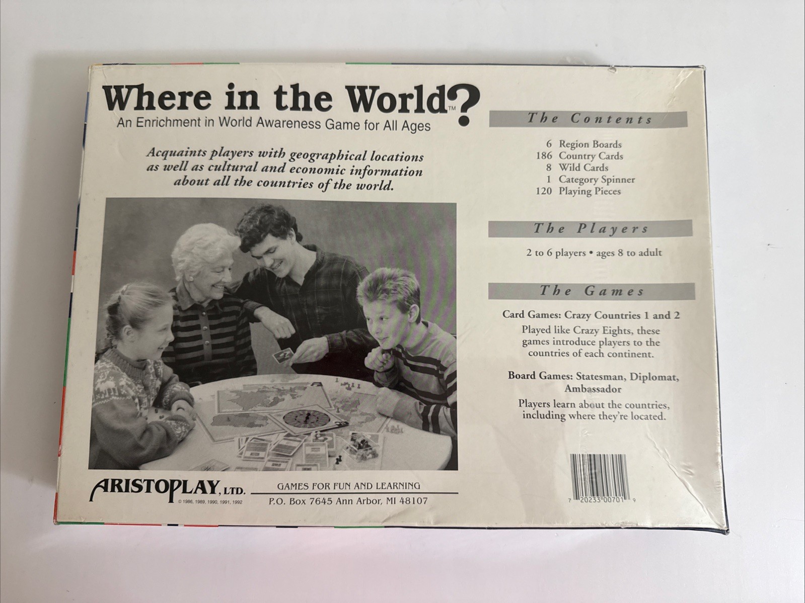 Where In The World Board Game (Vintage – 1986 Aristoplay) BRAND NEW