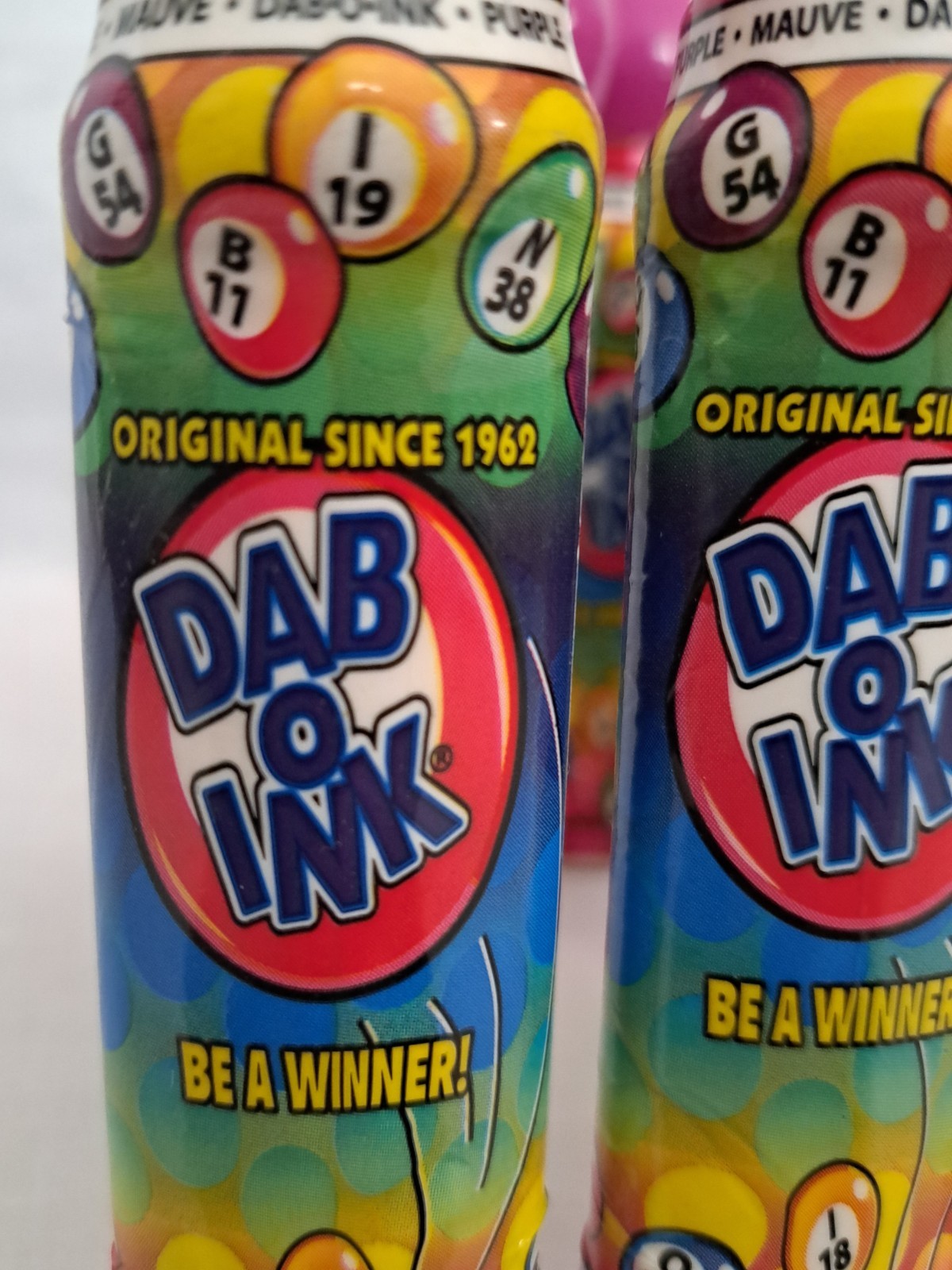 Dab-O-Ink Bingo Marker Daubers / Dabbers Card Marker Purple 1.5 oz Made in USA
