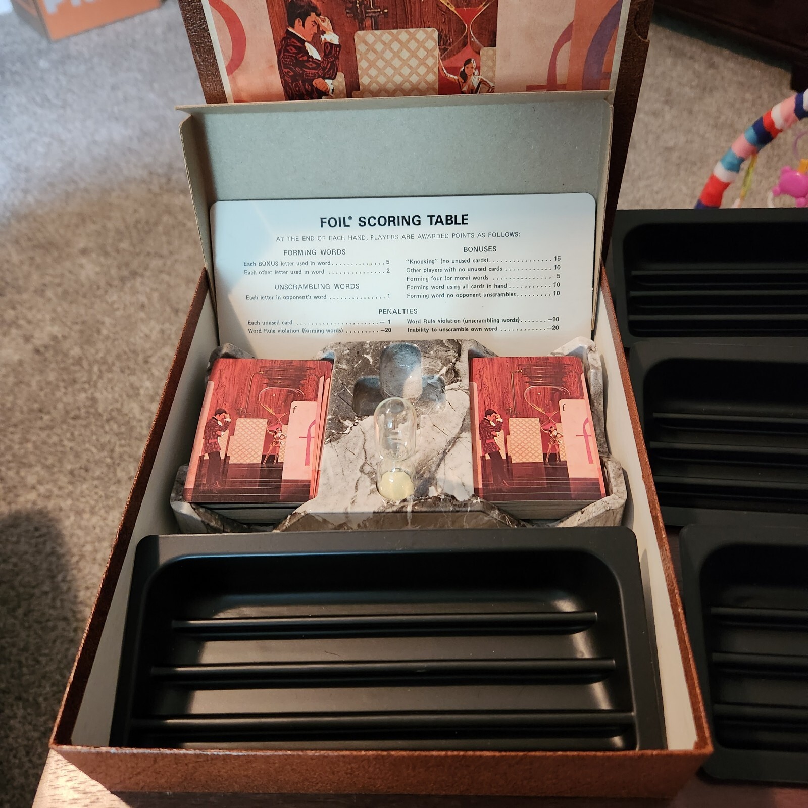 FOIL Board Game of Words & Wits 1968 Bookshelf Edition Complete 3M BH