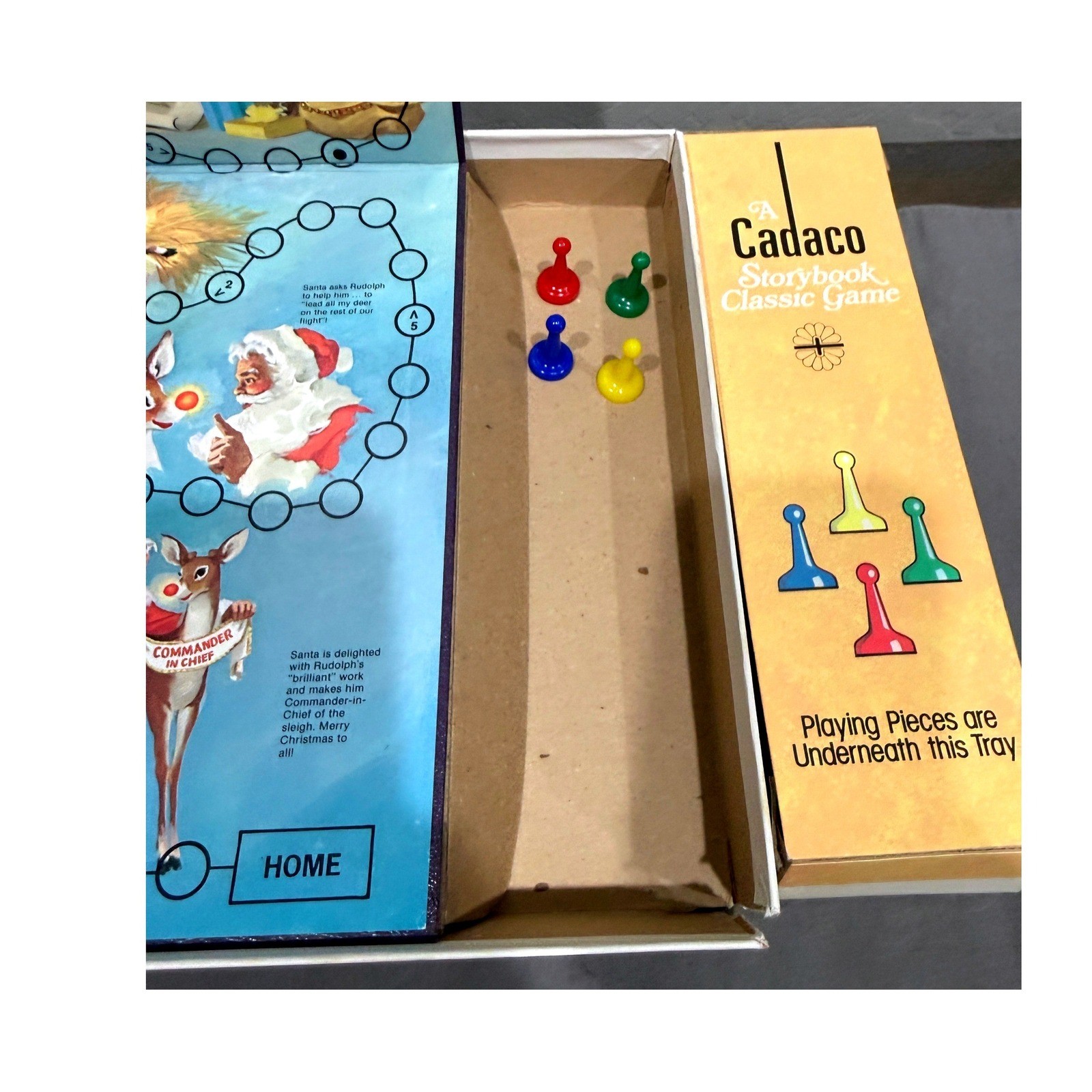 Vintage 1977 Rudolph the Red-Nosed Reindeer Cadaco Board Game Complete