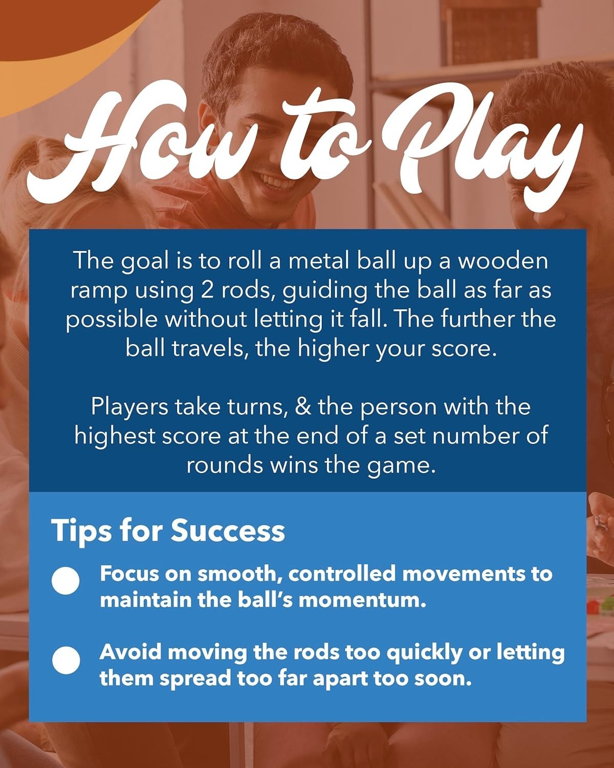 Classic 17.5” Shoot The Moon Game in Walnut Wood – Perfect for Game Nights