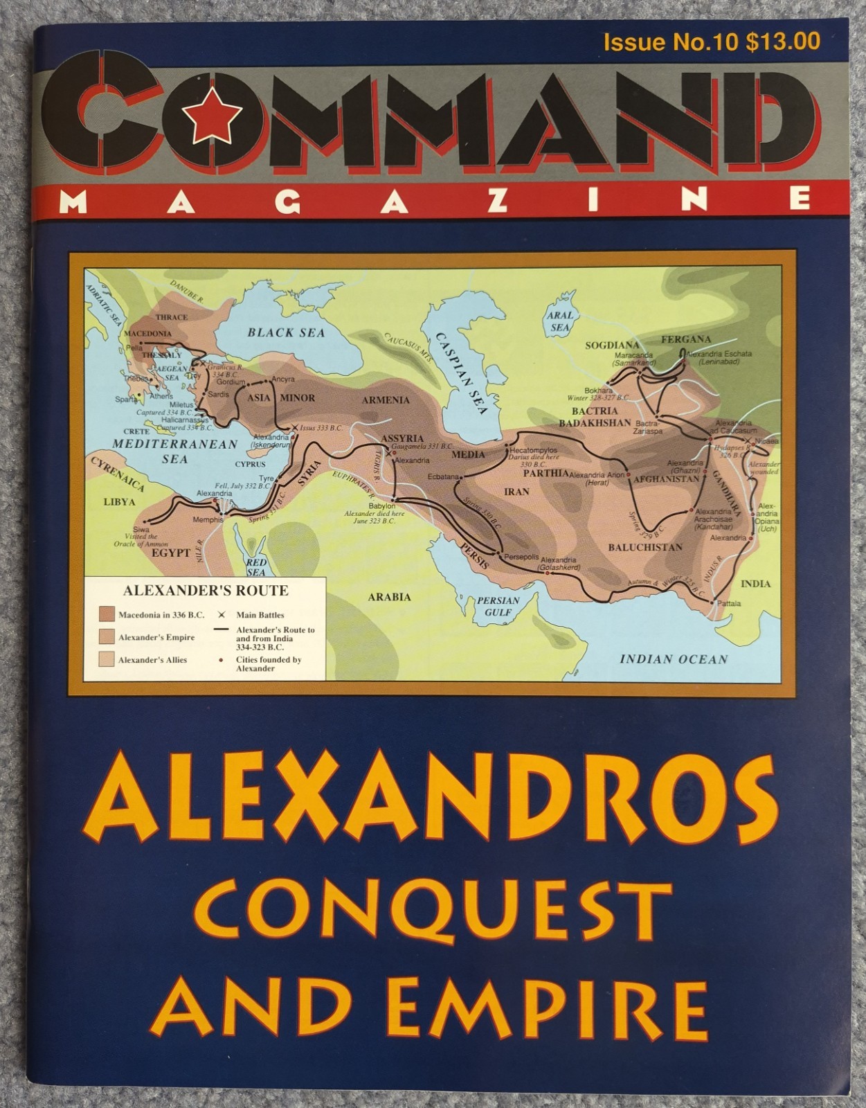 Command Magazine #10 w/game: Alexandros Conquest and Empire, Unpunched, XTR 1991