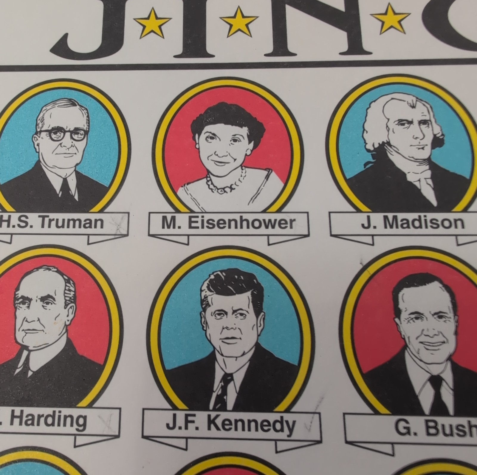 Lot of 6 JINGO Bingo Educational Presidential, American, Middle East *INCOMPLETE