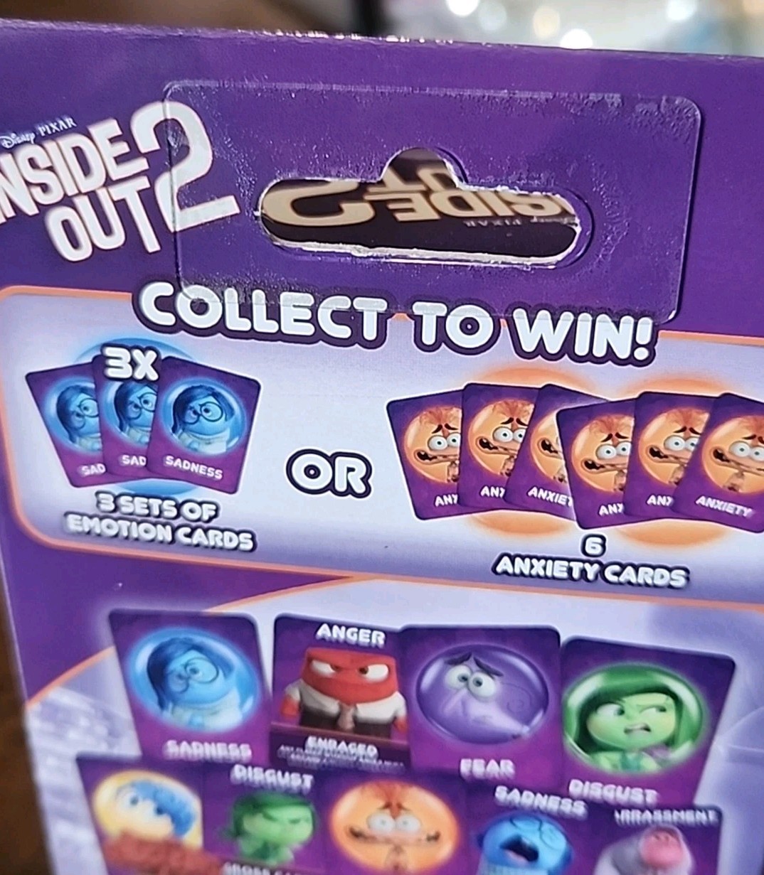 Disney Pixar Inside Out 2 Mixed-Up Emotions Card Game With Anxiety Figure