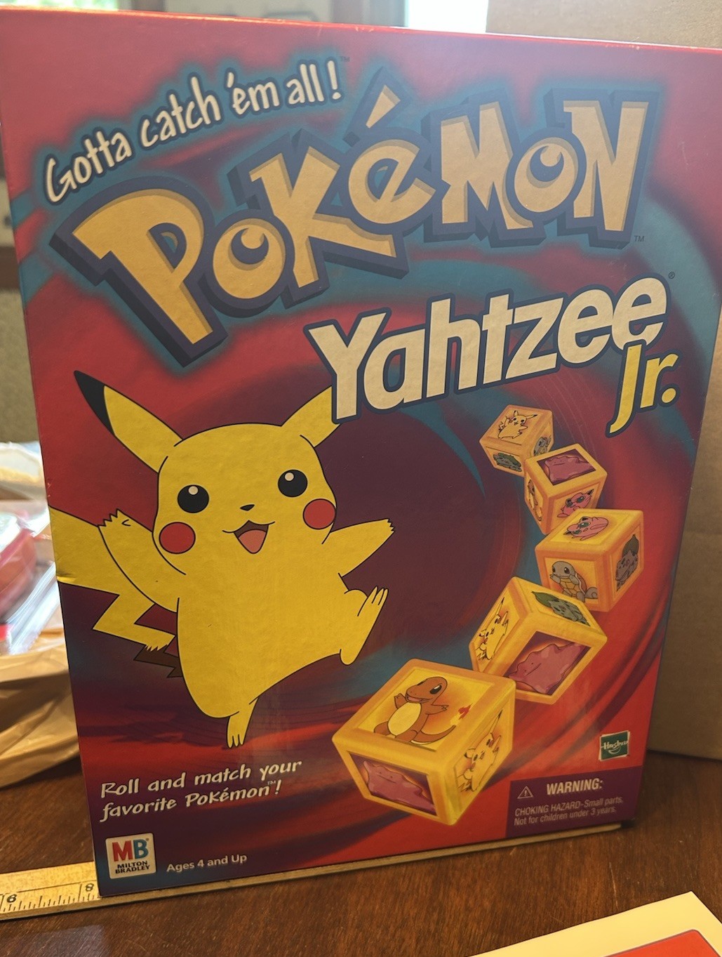 Pokemon Yahtzee Jr. – Milton Bradley Hasbro – COMPLETE Game – Vtg 1999 Nintendo
