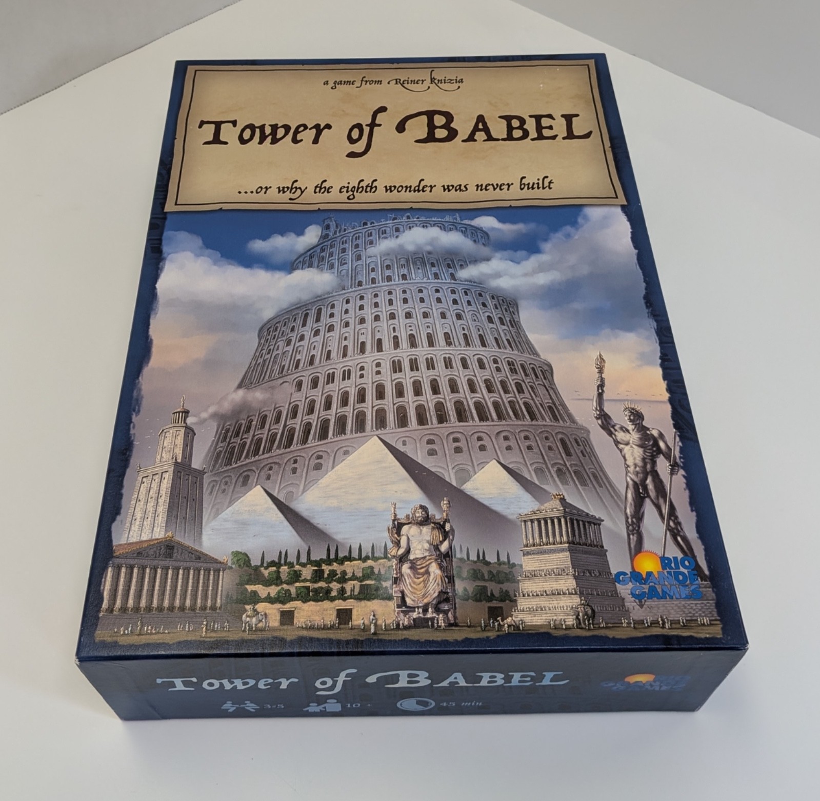 Tower of Babel Board Game Rio Grande Games 2005 Unpunched Open Box Complete