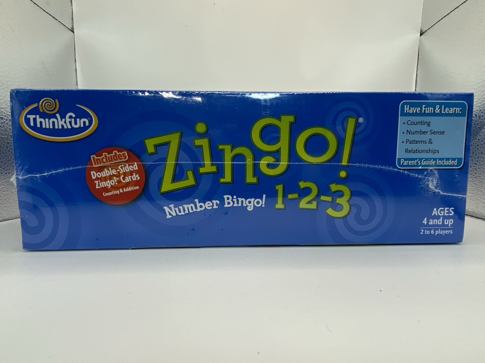 ThinkFun Zingo! 1-2-3 Number Bingo Game 4+ Years 2-6 Players Double-Sided Cards