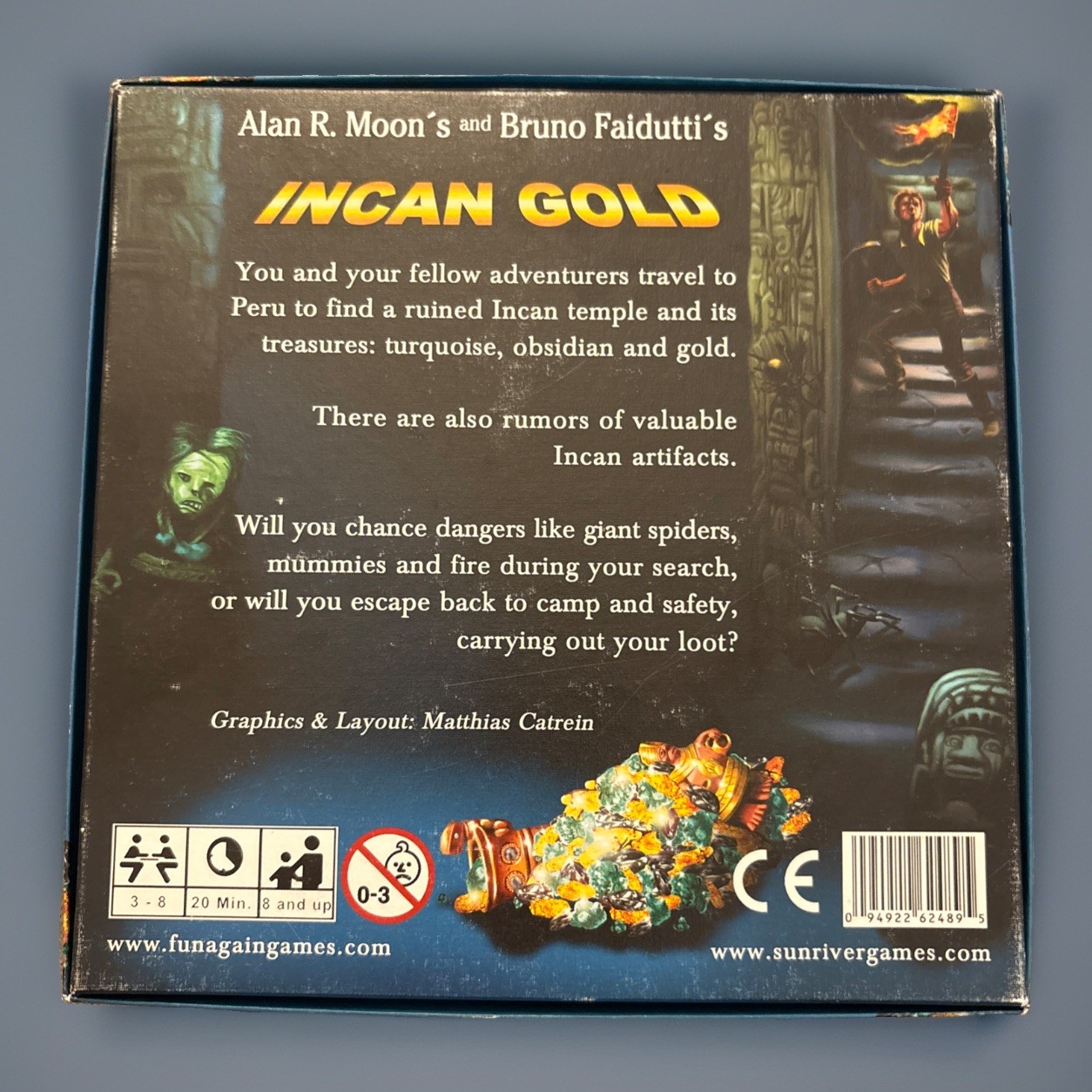 Incan Gold Board Game Alan Moon Bruno Faidutti Sunriver Games 2006