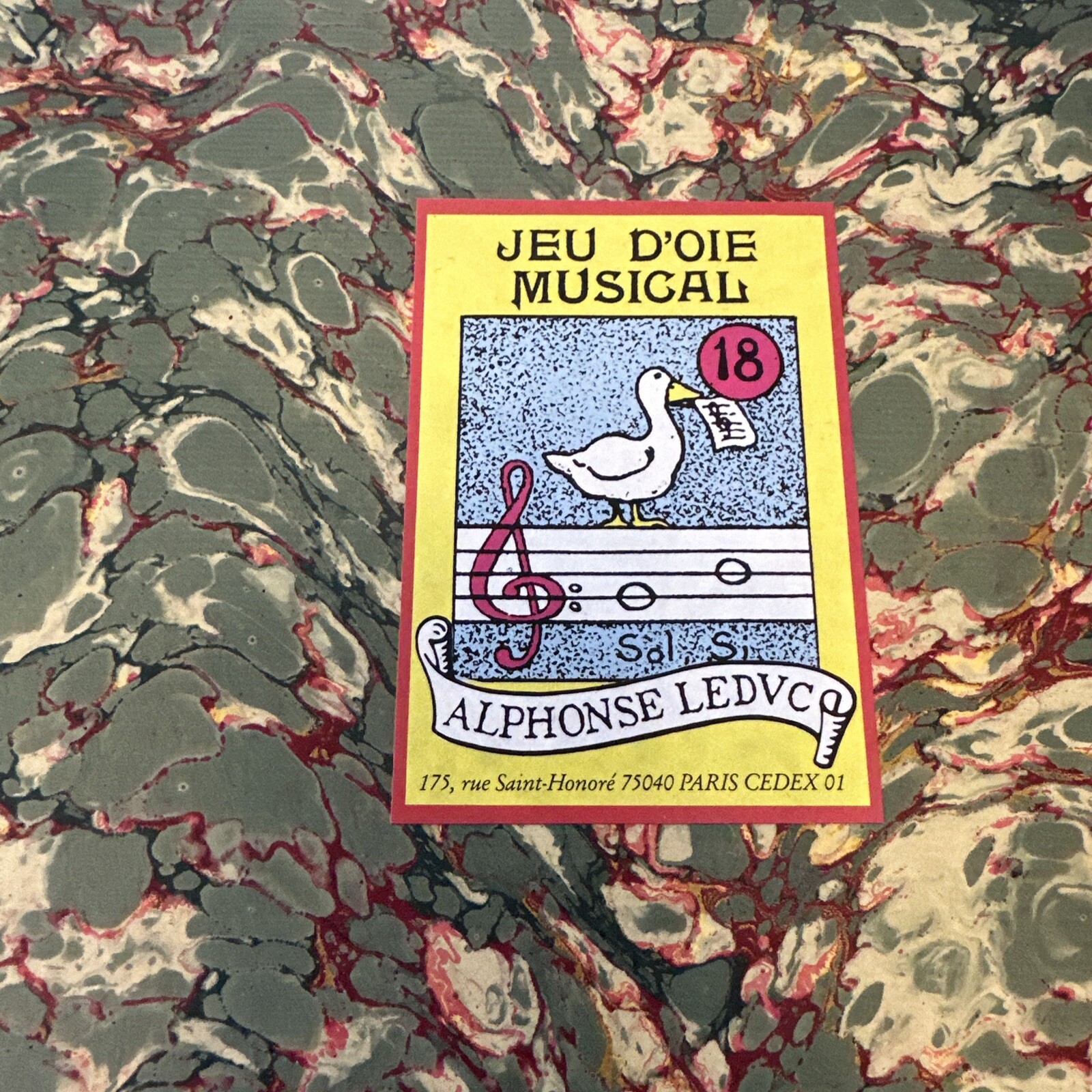 Jeu D’Oie Musical Alphonse Ledvc Vintage French Board Game of the Goose France