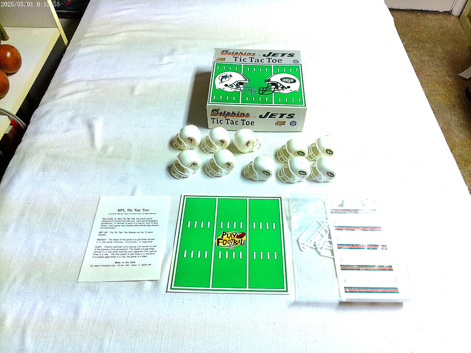 Dolphins vs. Jets Tic Tac Toe NFL Football Game Complete 1999